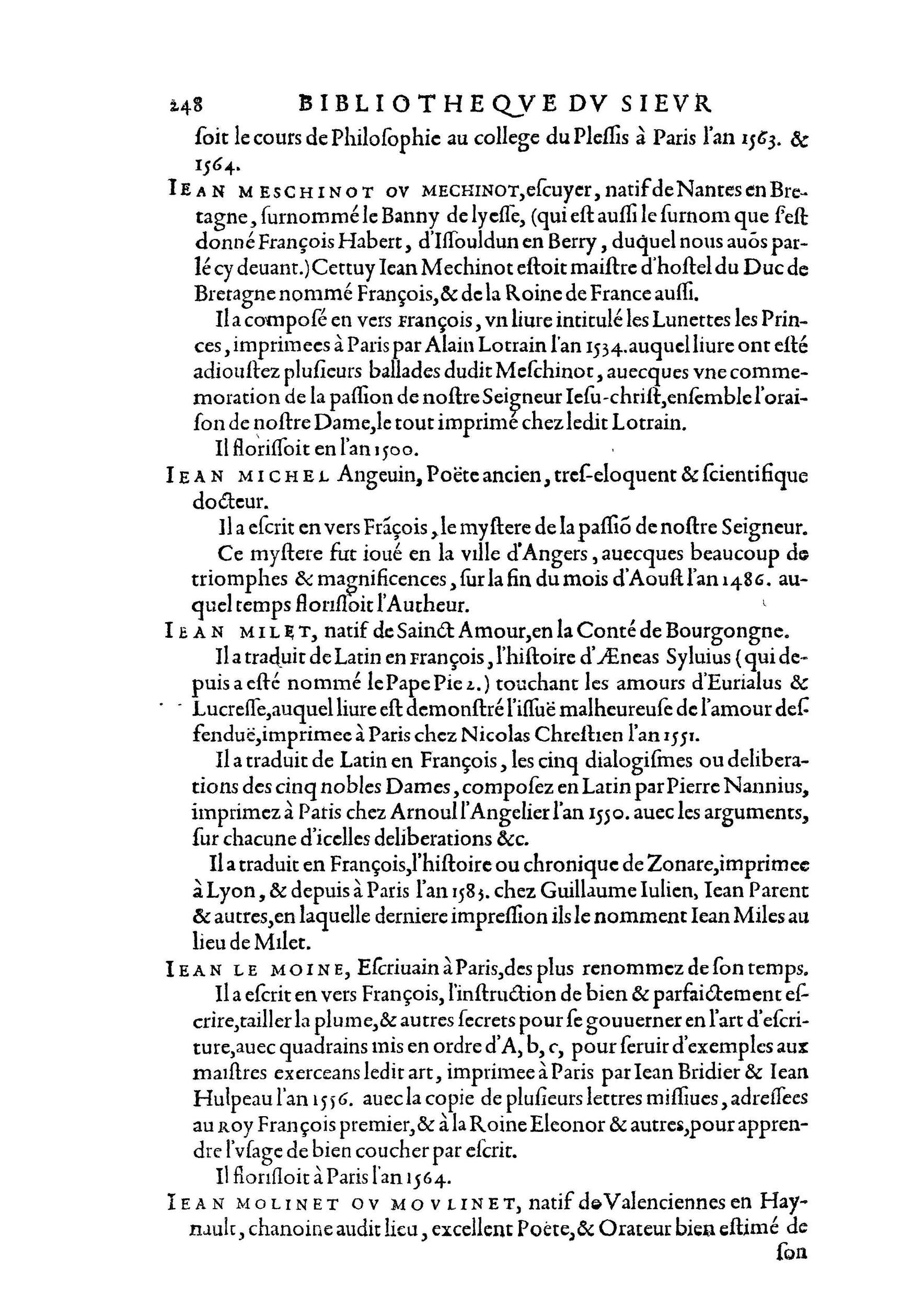 1584 - Abel L&#039;Angelier - Bibliothèques françaises - BnF