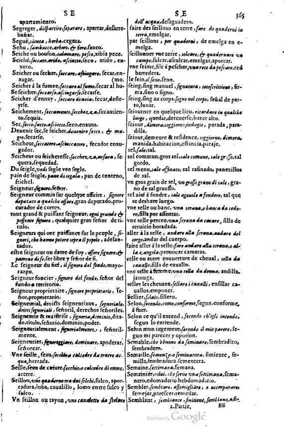 1617 - Samuel Crespin - Trésor des trois langues espagnole, française et italienne (3 parties) - Ohio