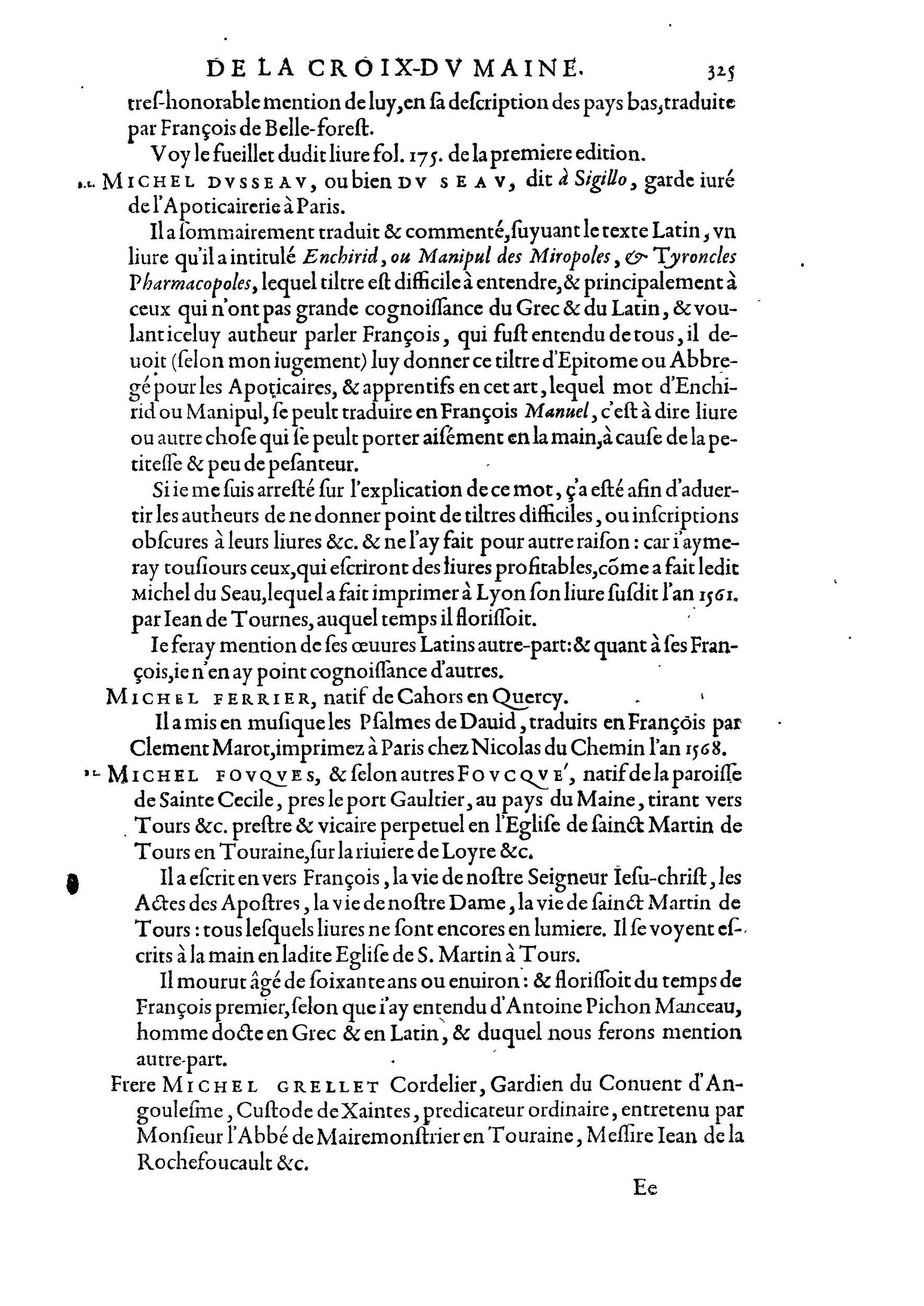 1584 - Abel L&#039;Angelier - Bibliothèques françaises - BnF