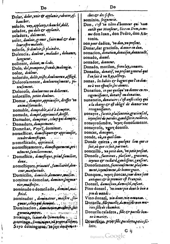 1616 - Veuve Marc Orry - Trésor des deux langues espagnole et française (Première et Seconde parties) - BM Lyon
