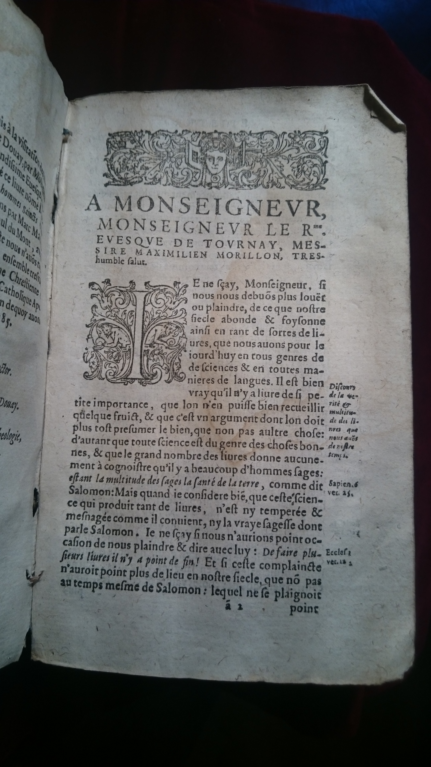 1596 - Jean Bogart - Trésor des faits et dits mémorables des hommes saints et illustres - BM Amiens