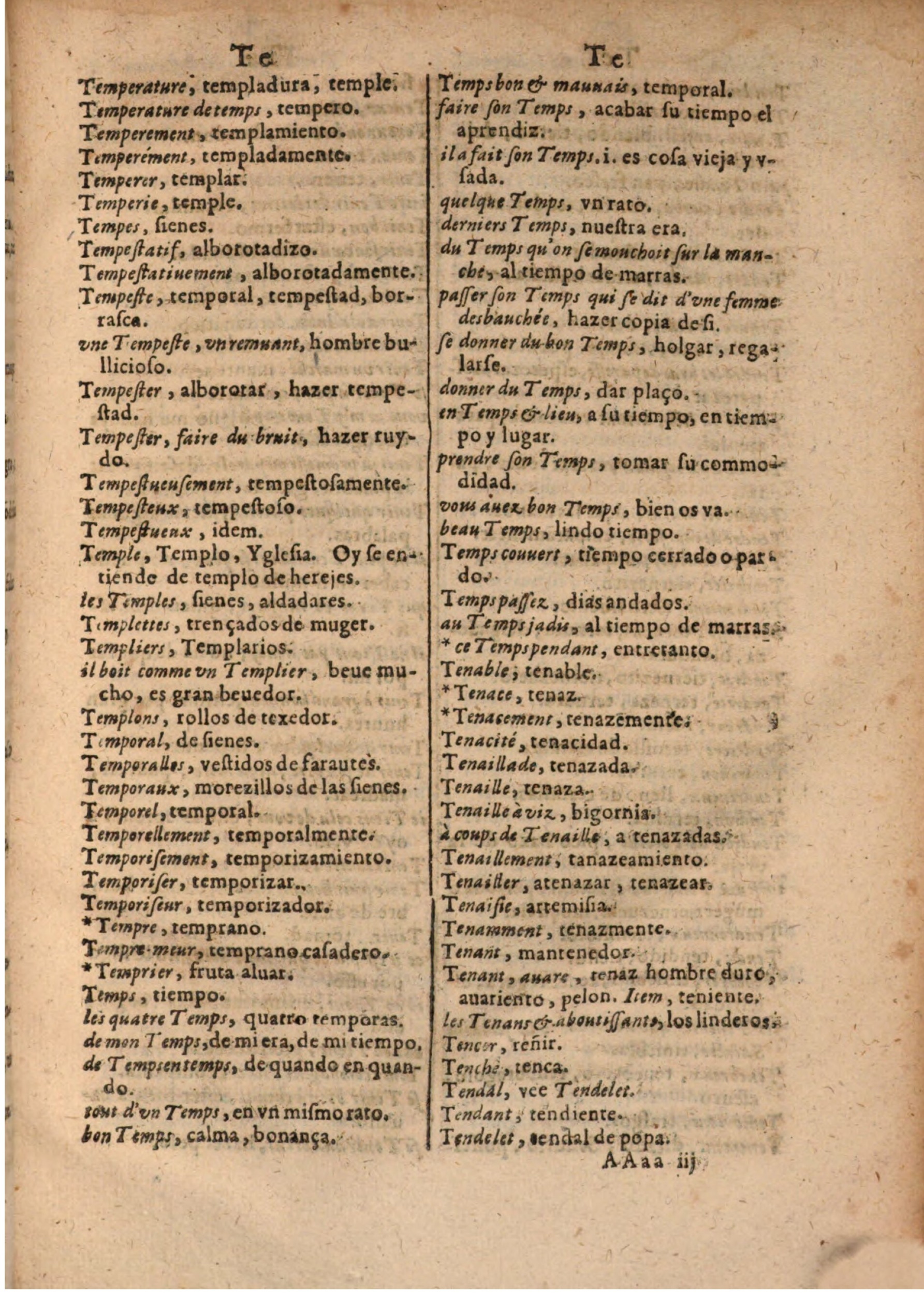 1645 - A. de Sommaville et A. Courbé - Trésor des deux langues espagnole et française (Seconde partie) - BSB Munich