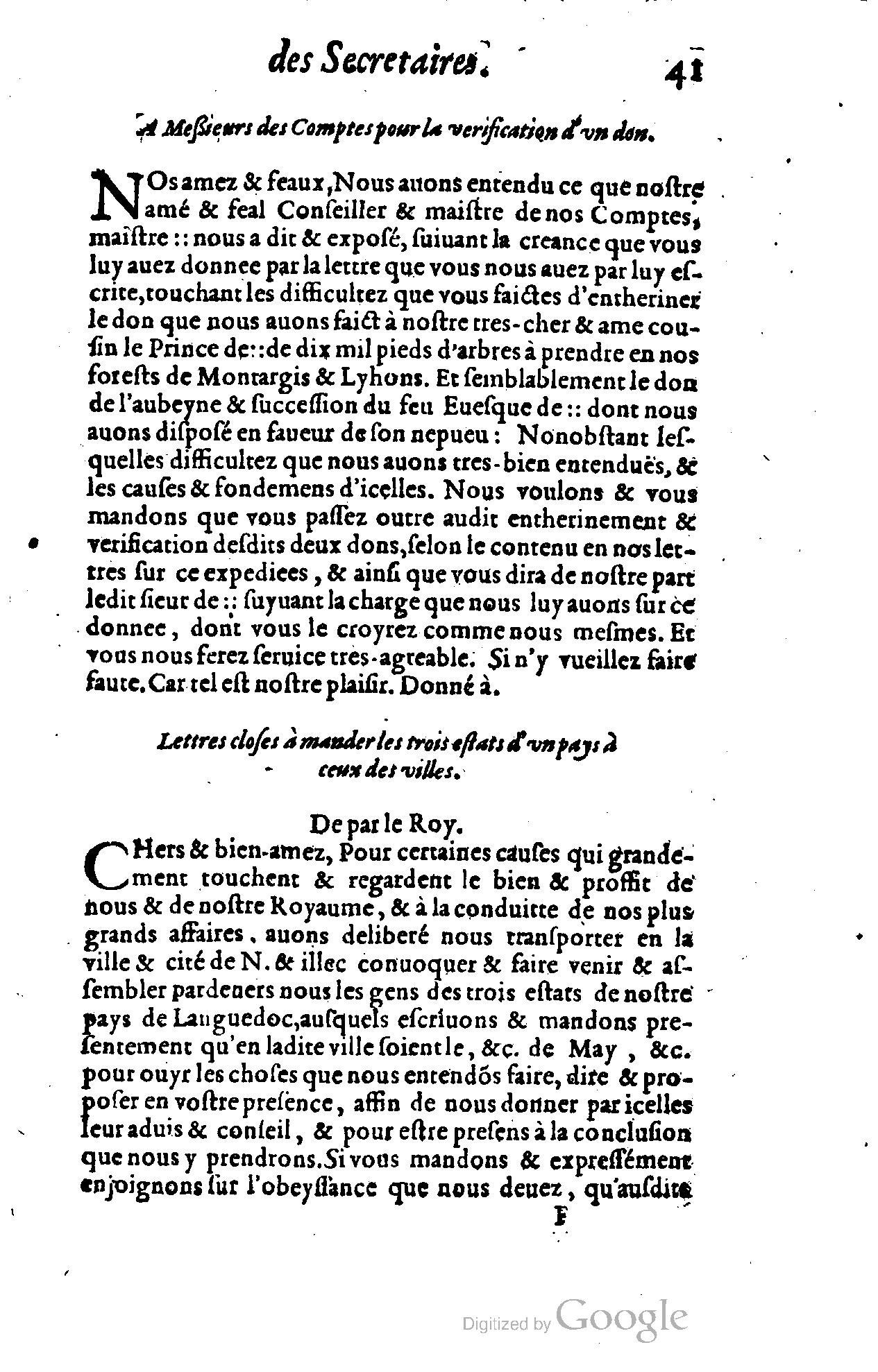 1614 - Jean Richer - Trésor du nouveau style et protocole de la chancellerie de France - BSB Munich