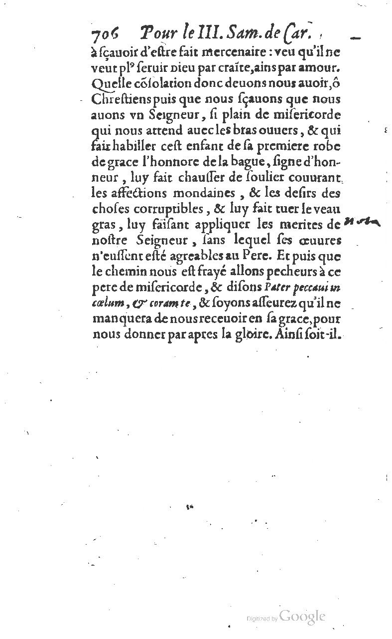 1607 - Nicolas Du Fossé - Trésor quadragésimal - T 01 - BM Lyon