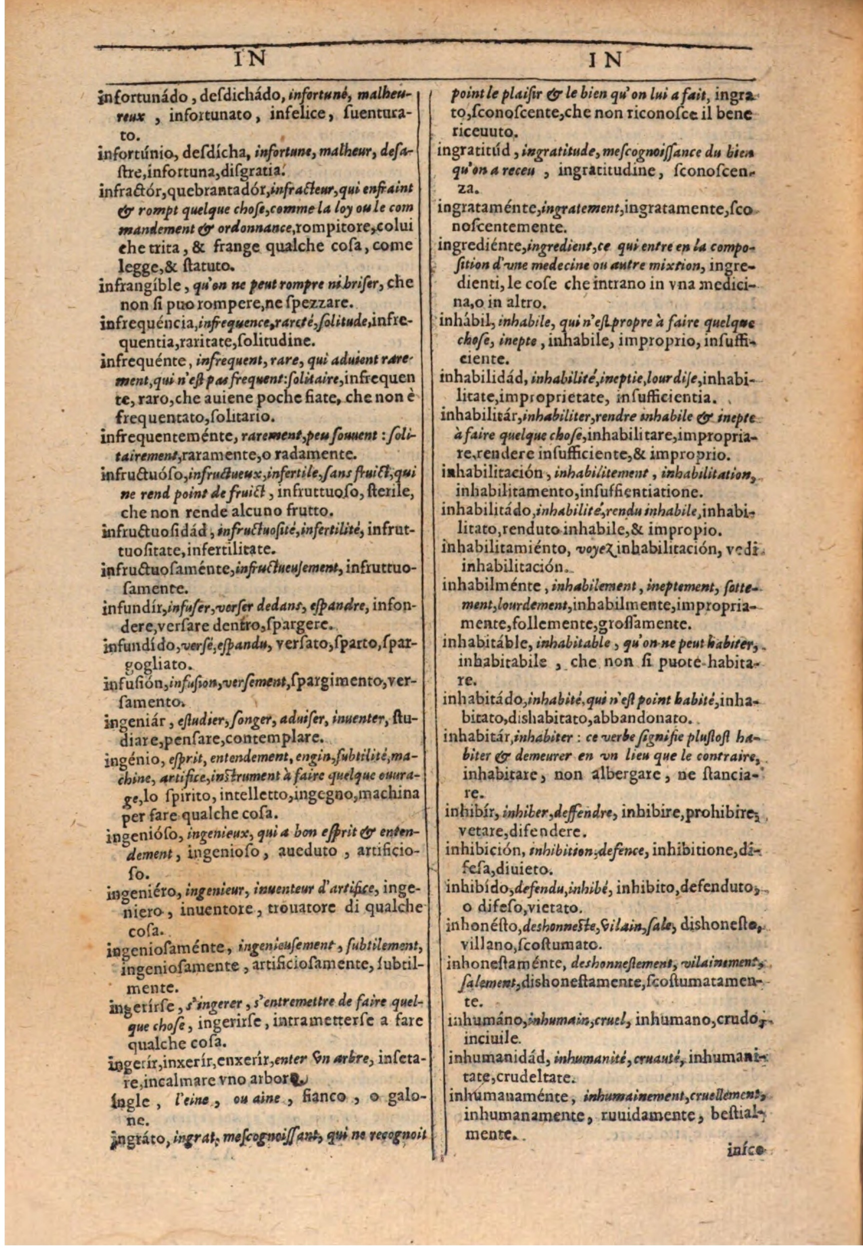 1609 - Philippe Albert et Alexandre Pernet - Trésor des trois langues française, italienne et espagnole (Première partie) - BSB Munich 1609 - Philippe Albert et Alexandre Pernet - Trésor des trois langues française, italienne et espagnole (Première partie) - BSB Munich