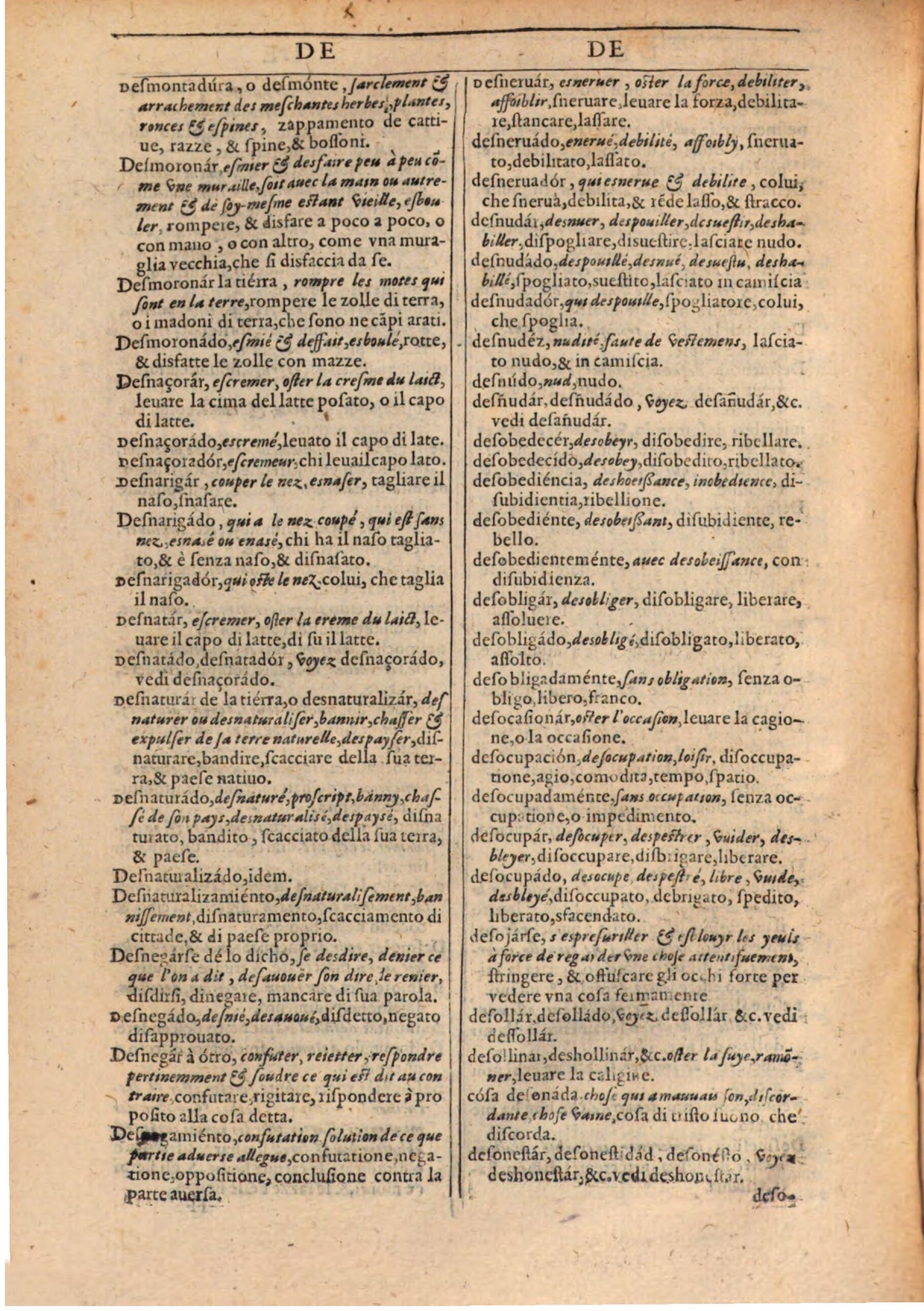 1609 - Philippe Albert et Alexandre Pernet - Trésor des trois langues française, italienne et espagnole (Première partie) - BSB Munich 1609 - Philippe Albert et Alexandre Pernet - Trésor des trois langues française, italienne et espagnole (Première partie) - BSB Munich