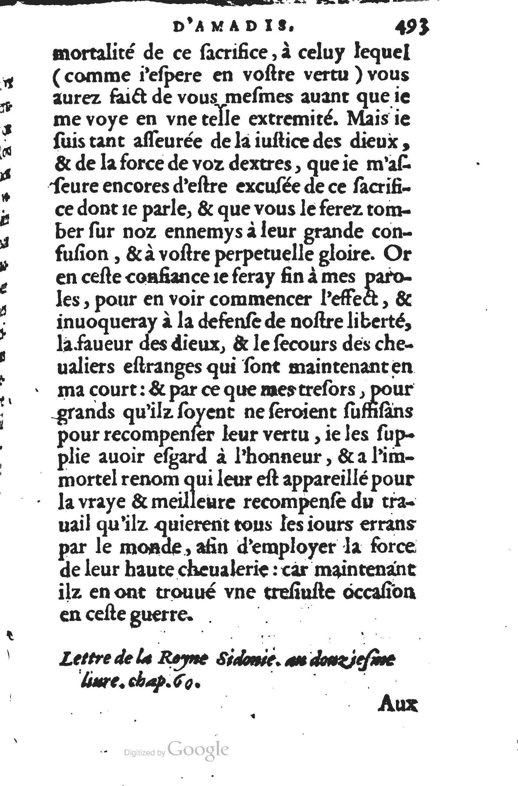 1560 - Jean d’Ogerolles et Gabriel Cotier Lyon - Trésor des Amadis - BSB Munich