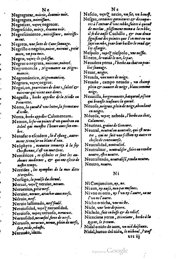 1621 - Adrian Tiffaine - Trésor des deux langues espagnole et française - BM Lyon