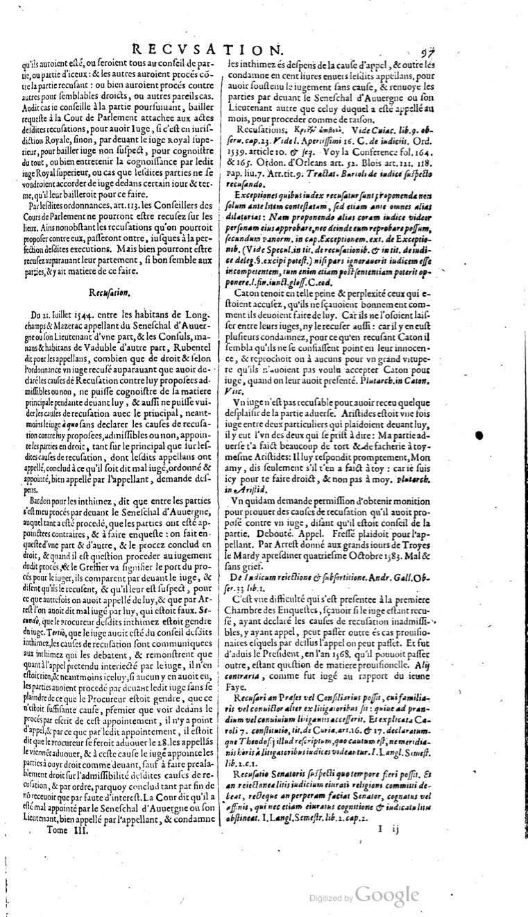 1629 - Veuve Nicolas Buon - Trésor du droit français (21754 T. 3) - BM Lyon