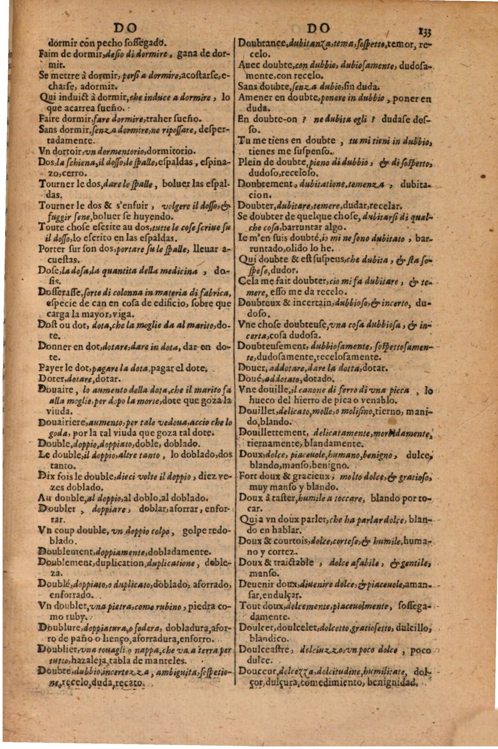 1616 - Pierre de la Rovière - Trésor des trois langues (Seconde partie) - BSB Munich