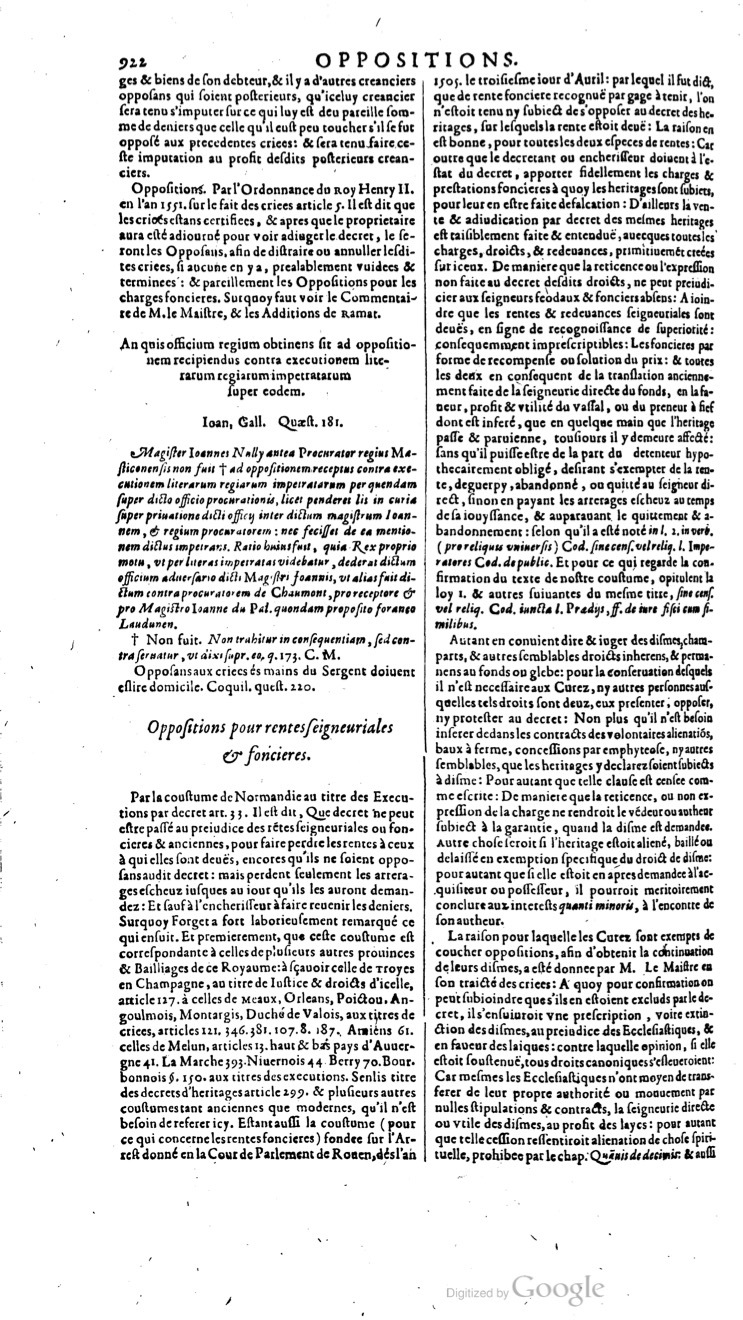 1629 - Veuve Nicolas Buon - Trésor du droit français (29620 T. 2) - BM Lyon