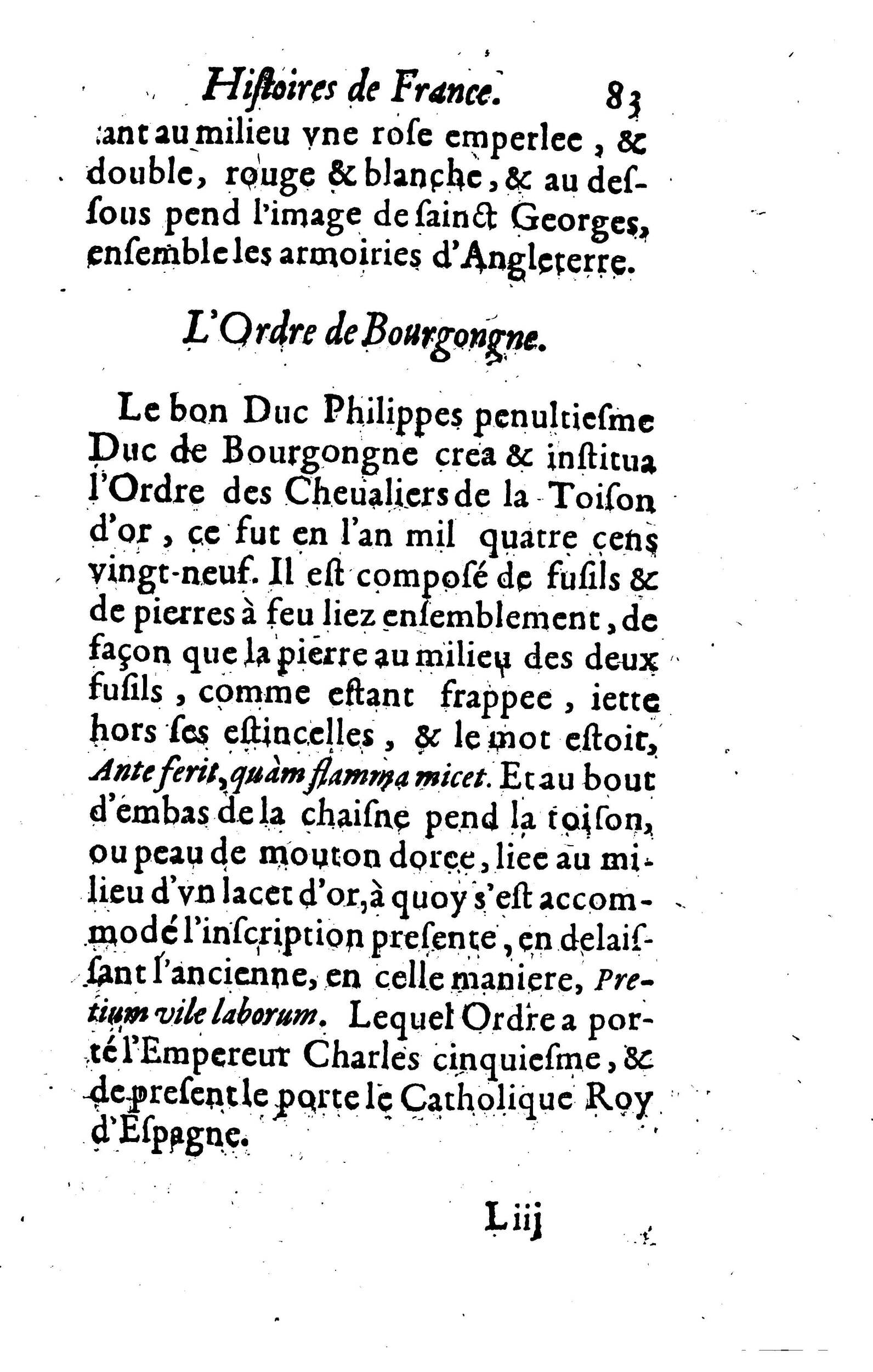 1617 - Jean Corrozet - Trésor des histoires de France - BM Lyon