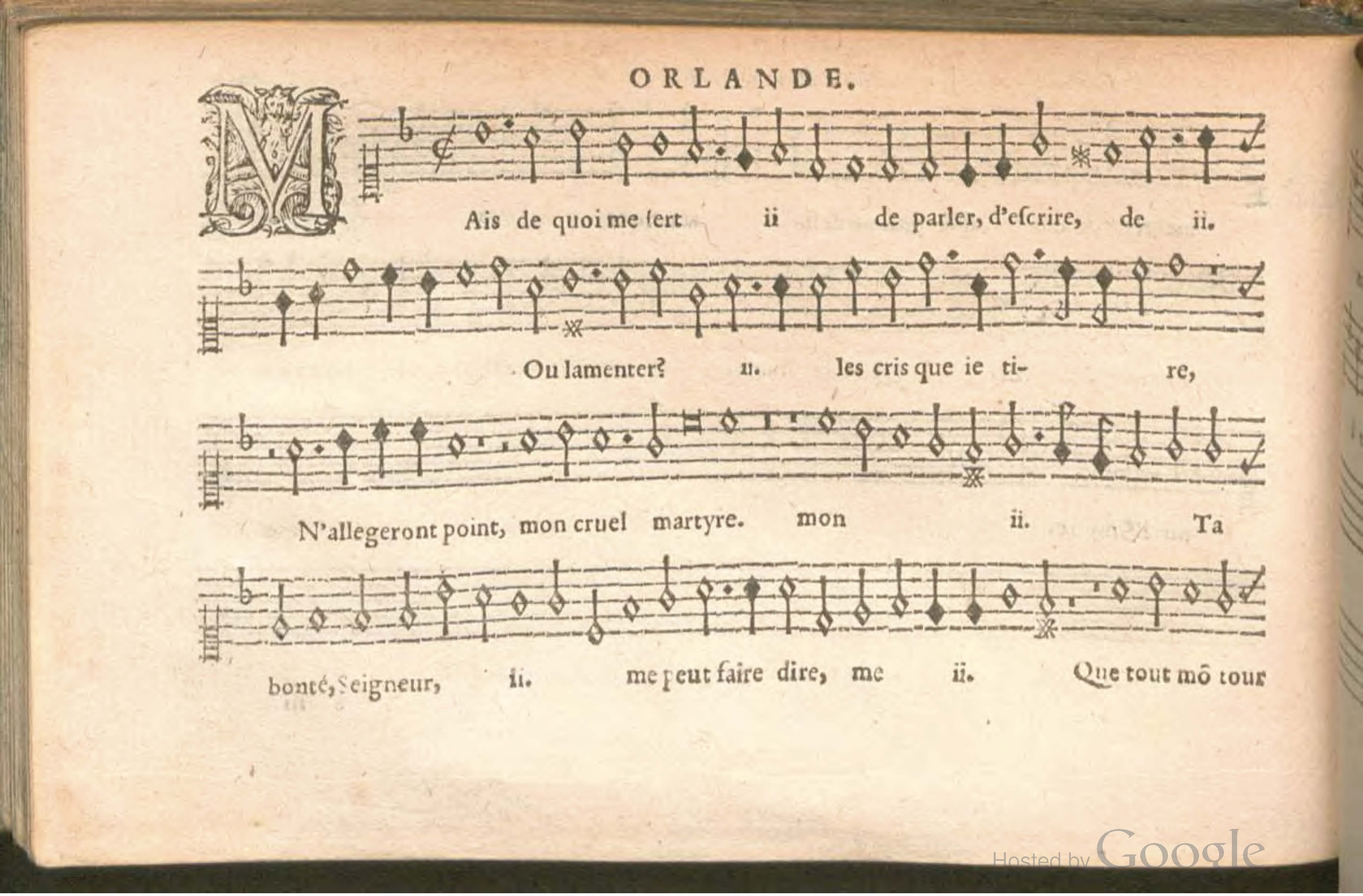 1576 - [Pierre de Saint-André] - Trésor de musique d’Orlande de Lassus Superius - BSB Munich