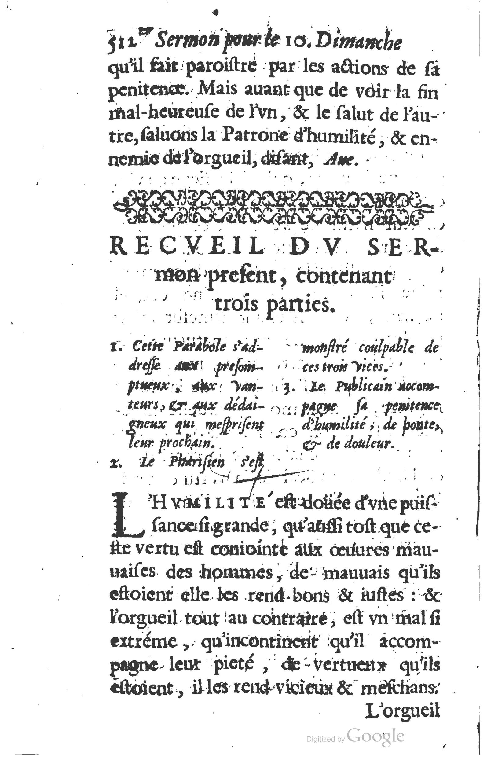 1629 - Manassés de Préaulx - Sermons ou Trésors de la piété chrétienne - BM Lyon