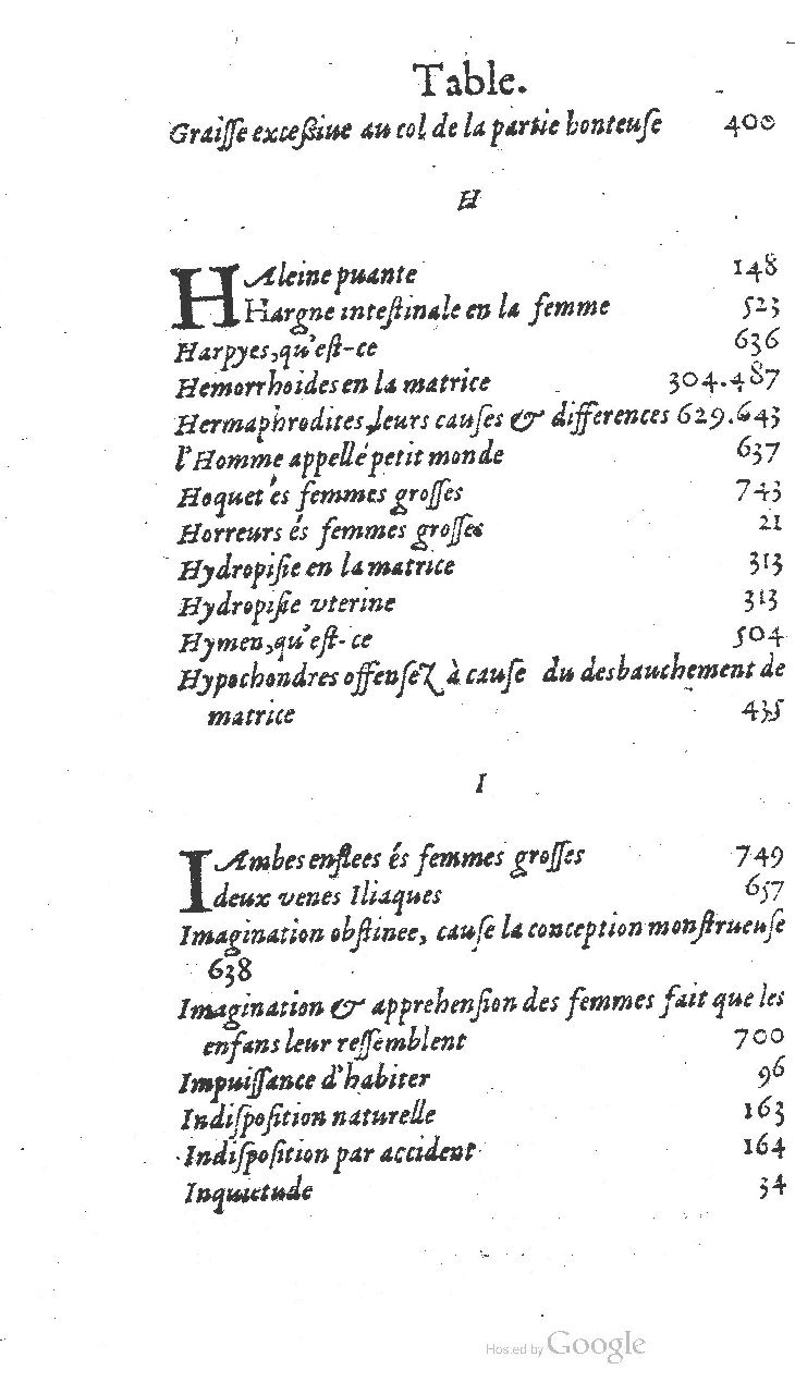 1585 - Jacques du Puis - Trésor des remèdes secrets pour les maladies des femmes - BnF