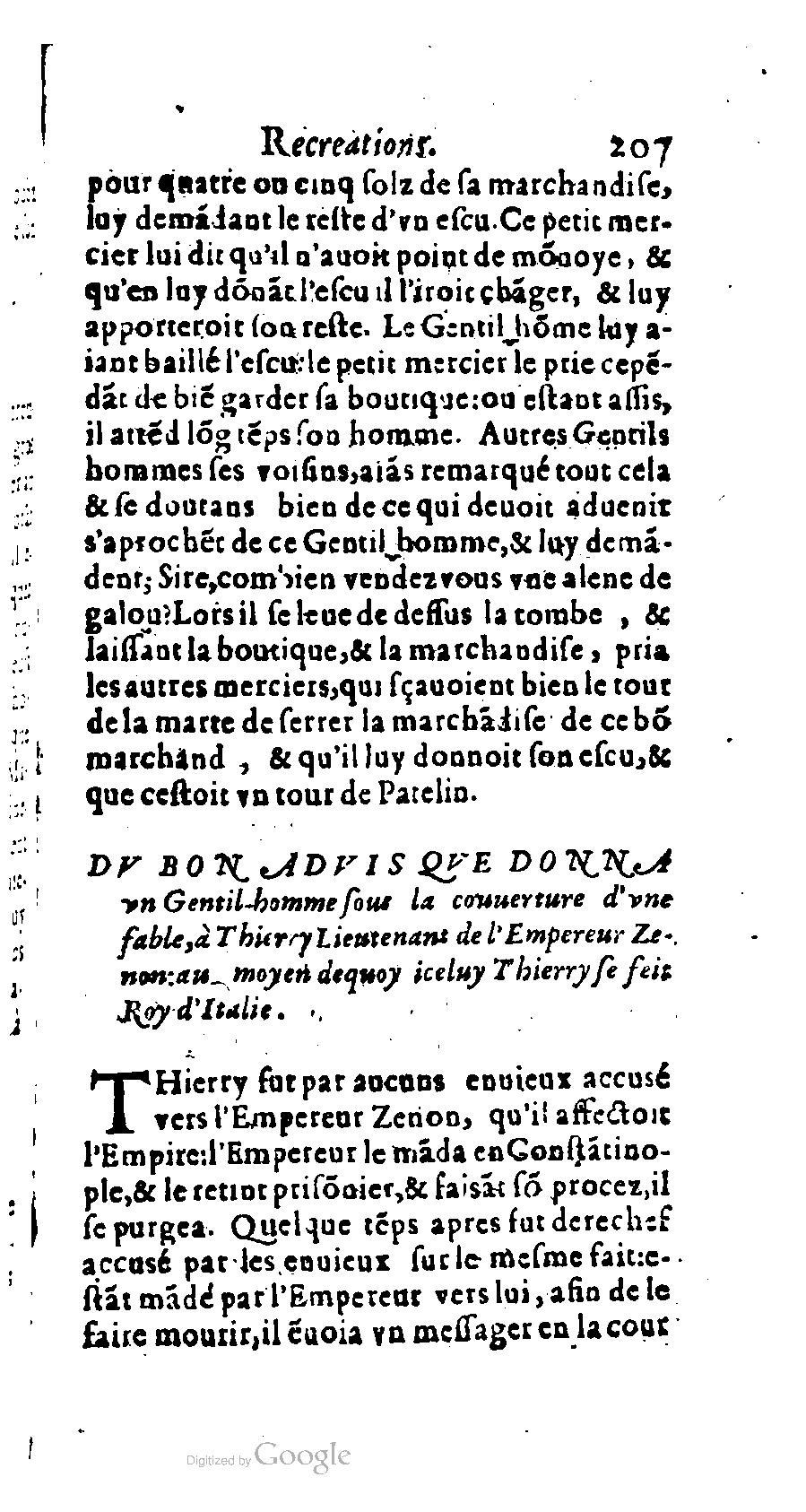 1611 - Romain de Beauvais - Trésor des récréations - BM Lyon
