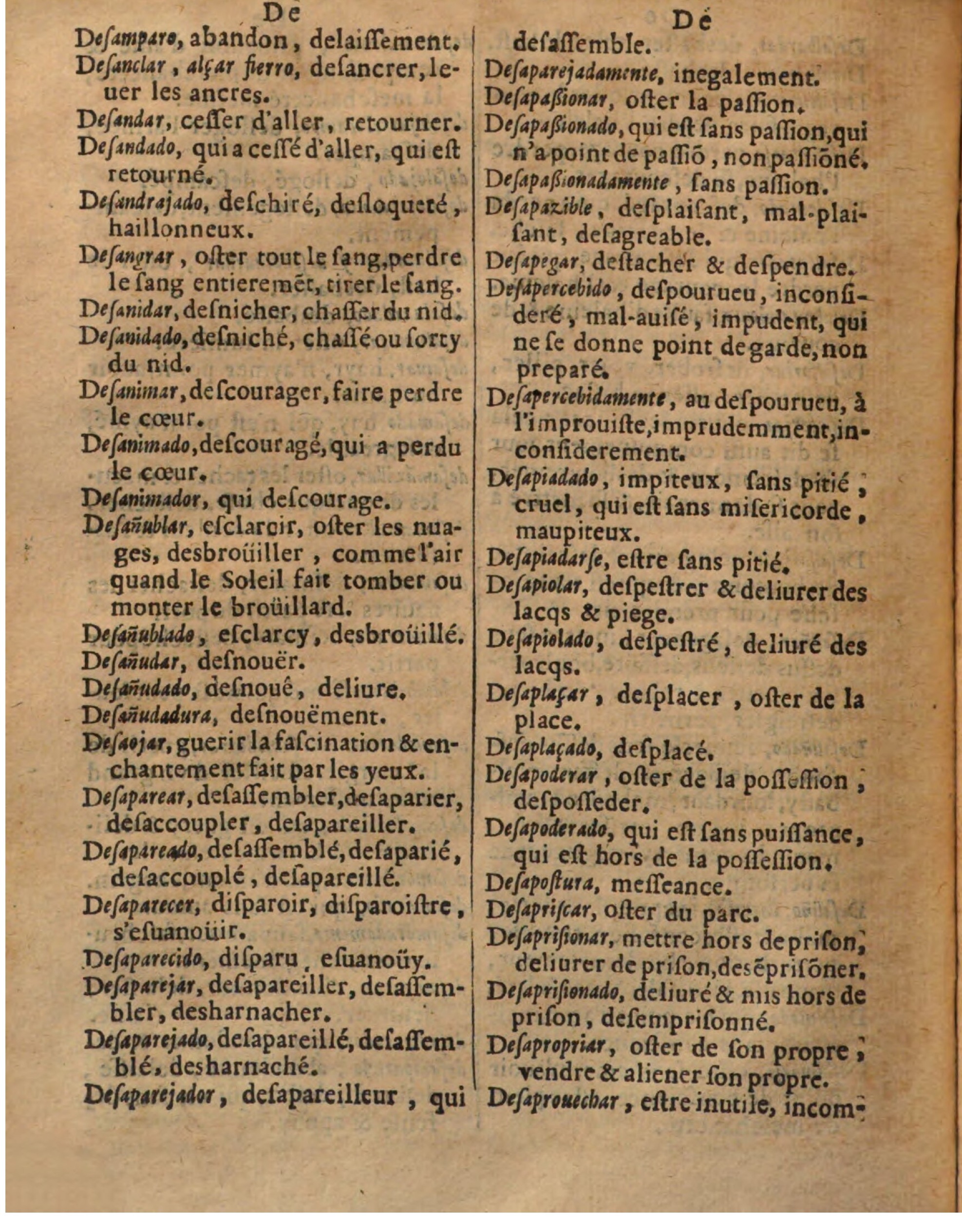 1625 - Hubert Antoine - Trésor des deux langues espagnole et française - Augsbourg