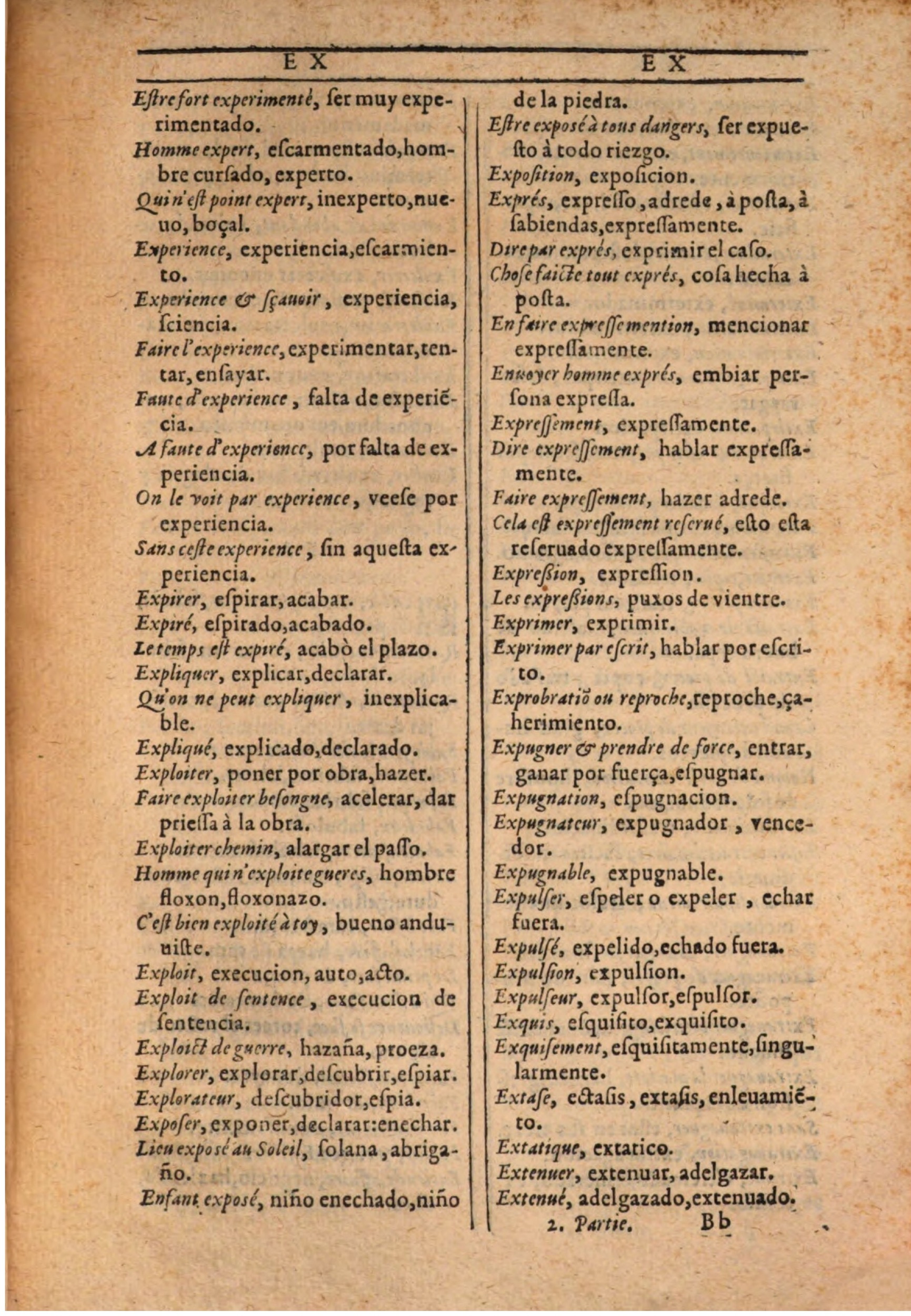 1607 - Marc Orry - Trésor des deux langues espagnole et française (Seconde partie) - BSB Munich