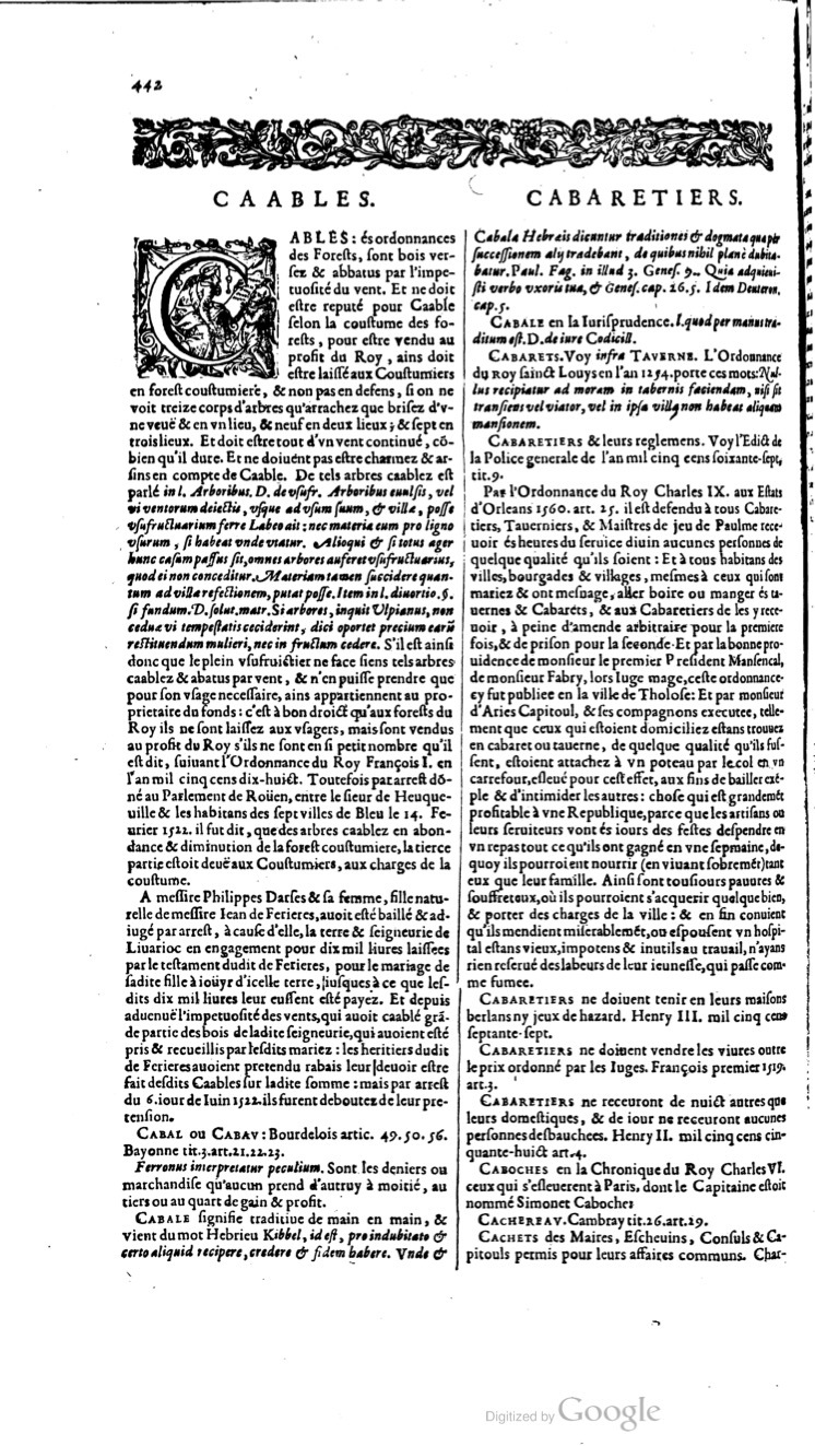 1629 - Veuve Nicolas Buon - Trésor du droit français (21754 T. 1) - BM Lyon