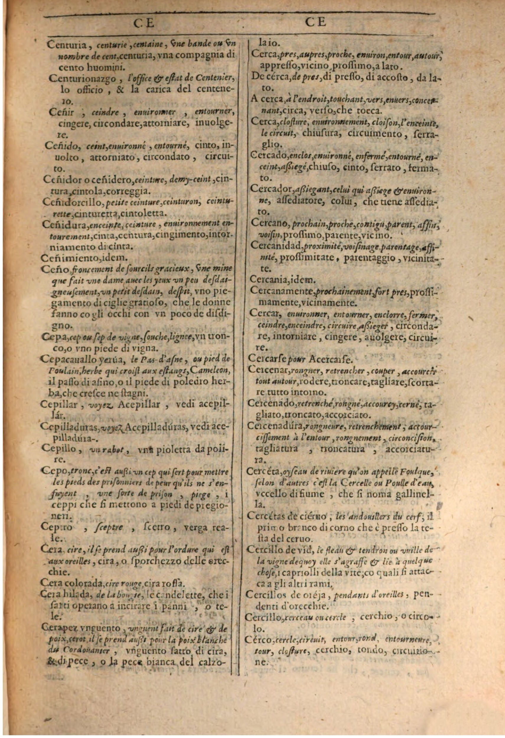 1609 - Philippe Albert et Alexandre Pernet - Trésor des trois langues française, italienne et espagnole (Première partie) - BSB Munich