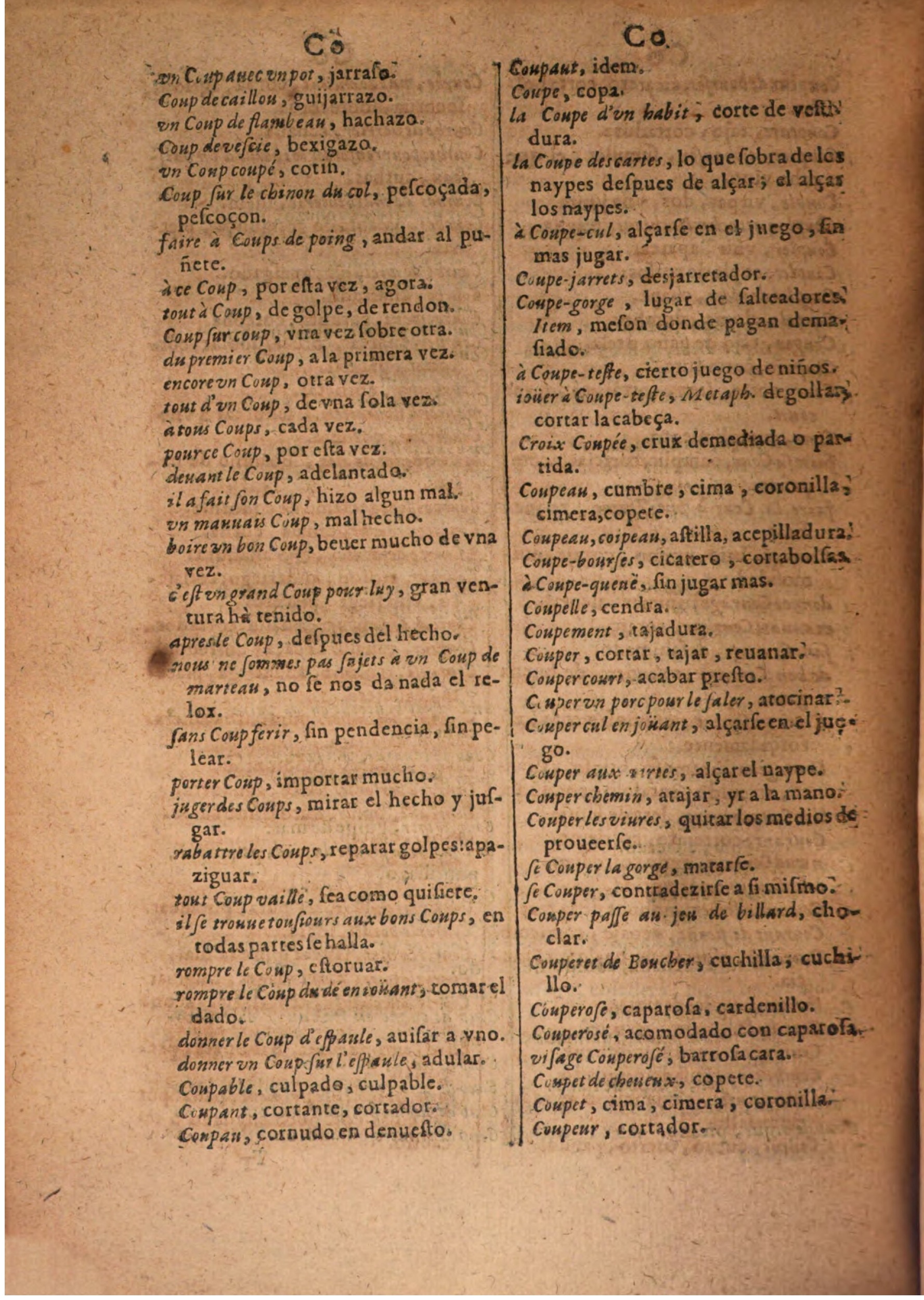 1645 - A. de Sommaville et A. Courbé - Trésor des deux langues espagnole et française (Seconde partie) - BSB Munich