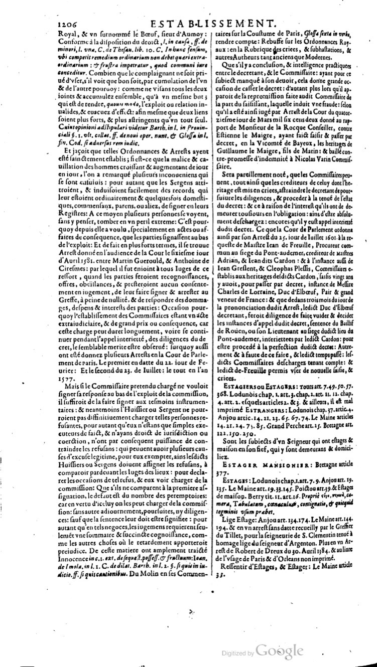 1629 - Veuve Nicolas Buon - Trésor du droit français (29620 T. 1) - BM Lyon