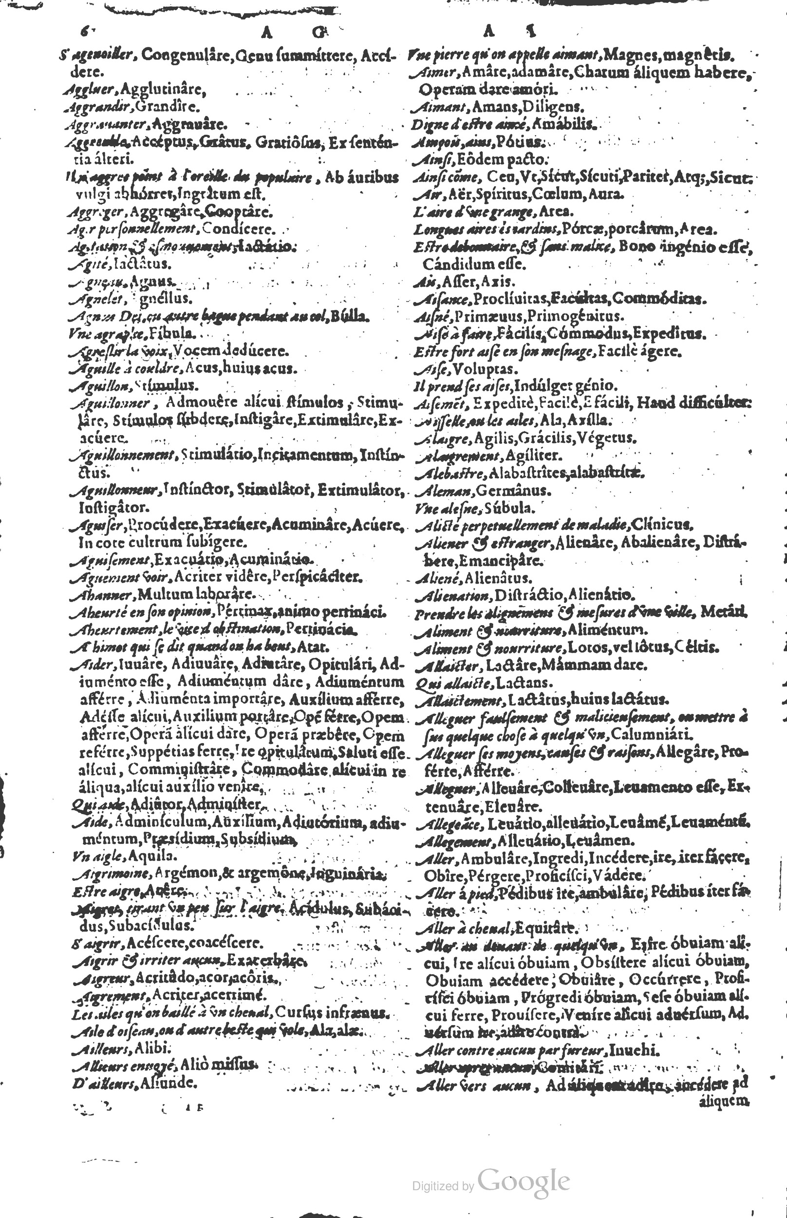 1578 - Louis Cloquemin - Trésor des mots et traits français - BSB Munich