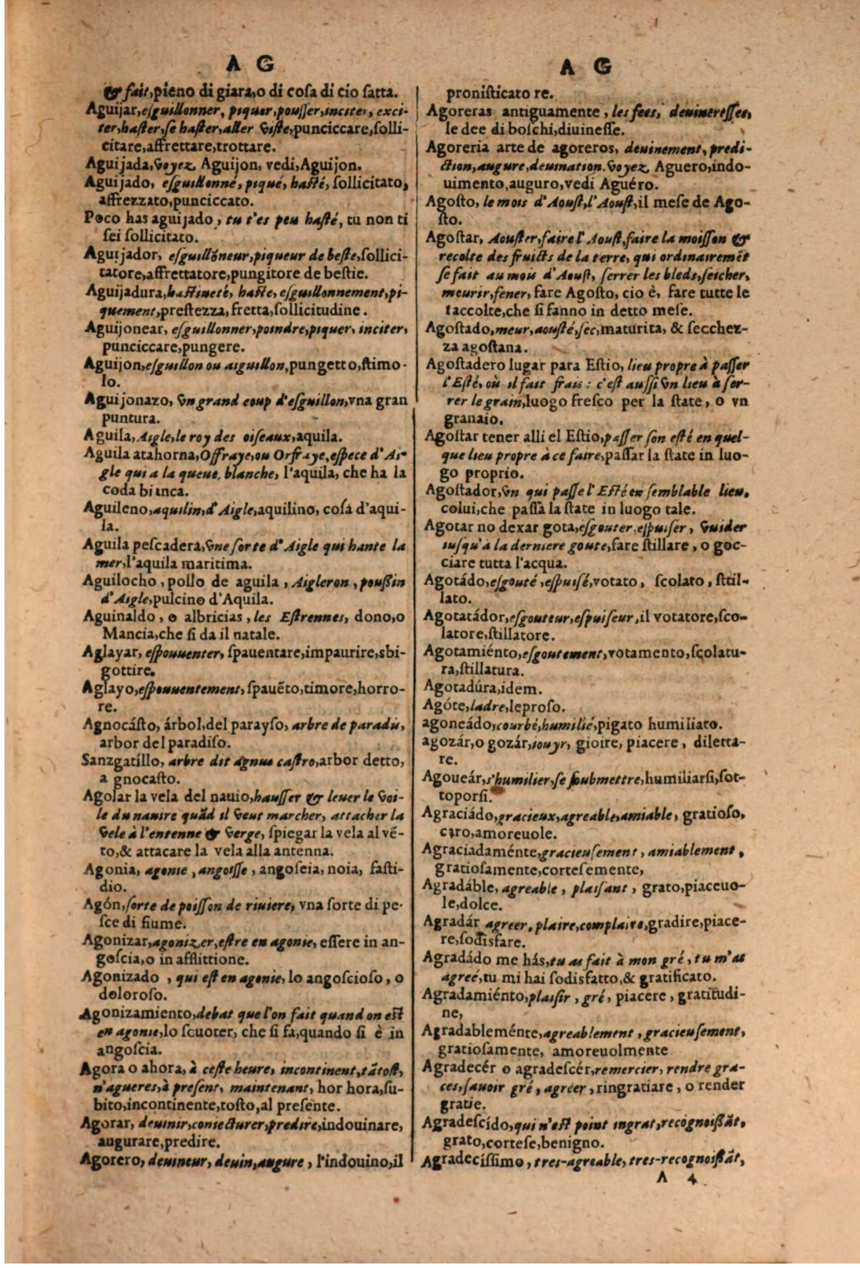 1606 - Samuel Crespin - Thresor des trois langues, francoise, italiene et espagnolle - BSB Munich