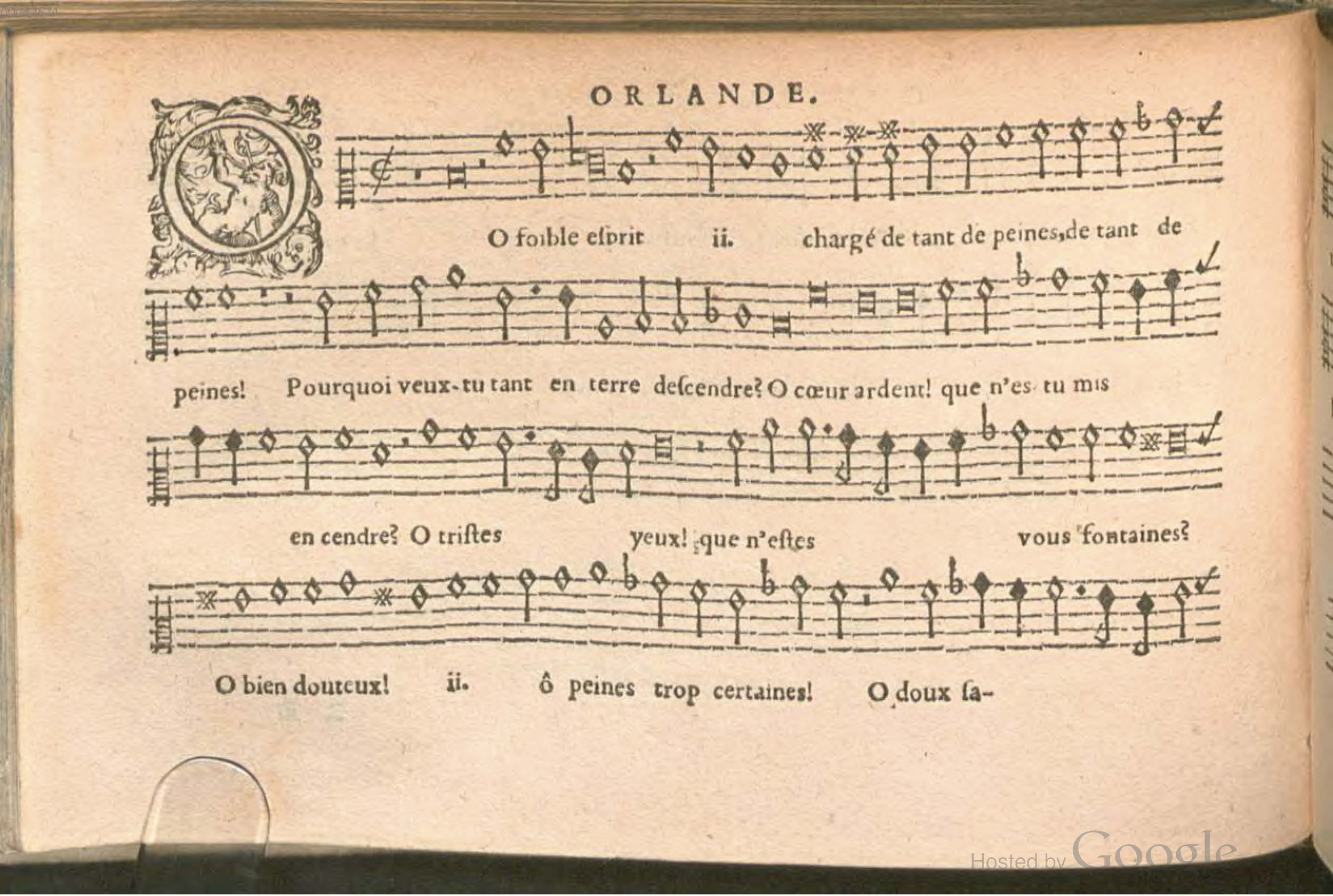 1576 - [Pierre de Saint-André] - Trésor de musique d’Orlande de Lassus Contratenor - BSB Munich
