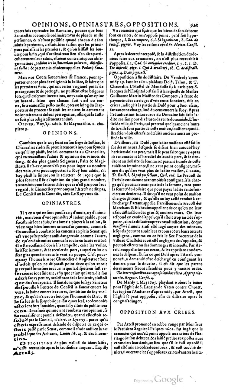 1629 - Veuve Nicolas Buon - Trésor du droit français (29620 T. 2) - BM Lyon