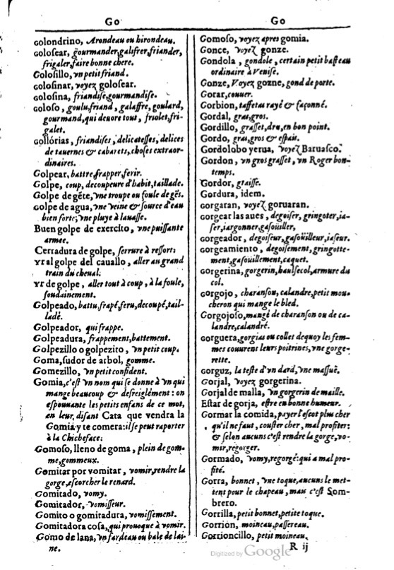 1616 - Veuve Marc Orry - Trésor des deux langues espagnole et française (Première et Seconde parties) - BM Lyon