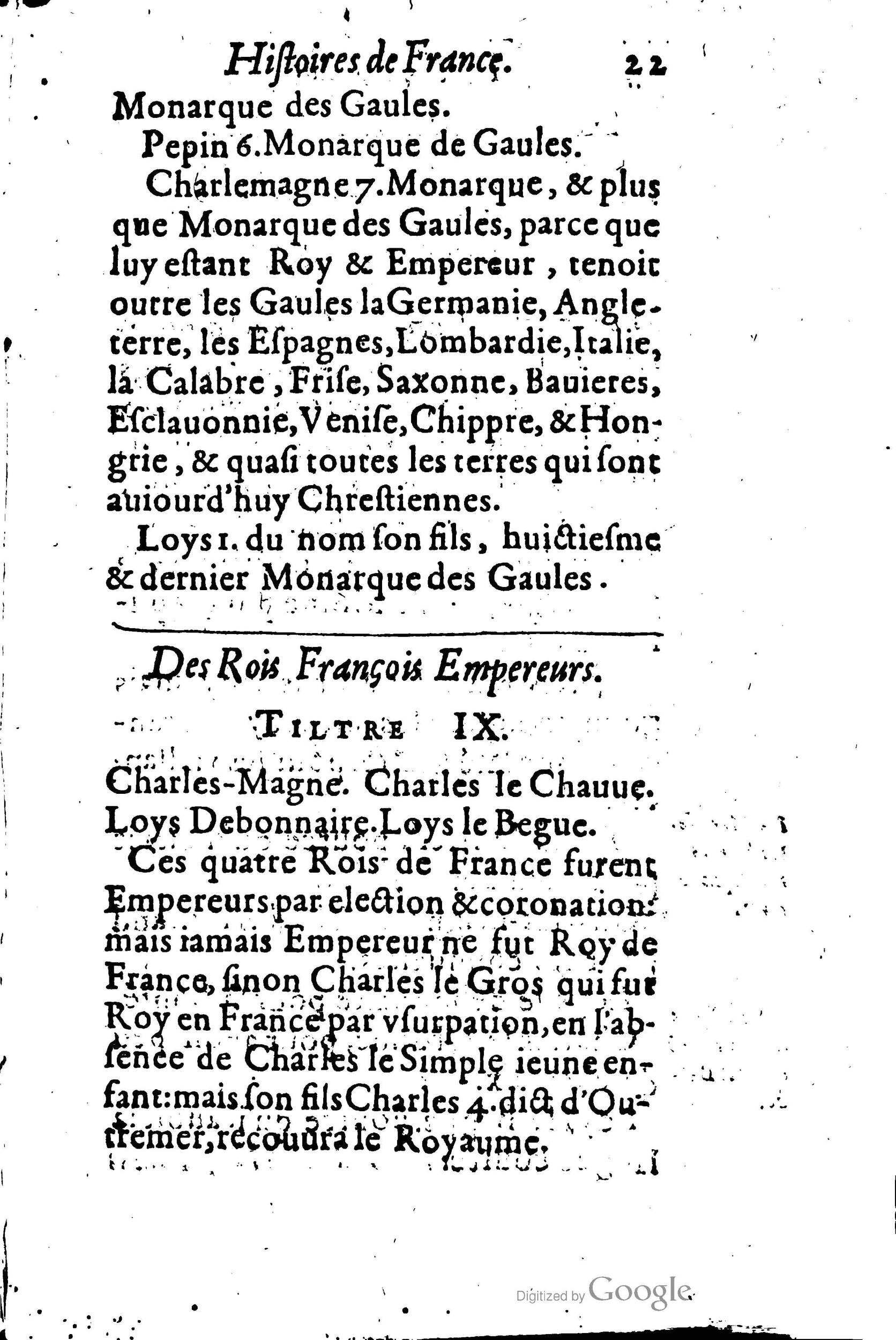 1619 - Jean Corrozet - Trésor des histoires de France - BSB Munich