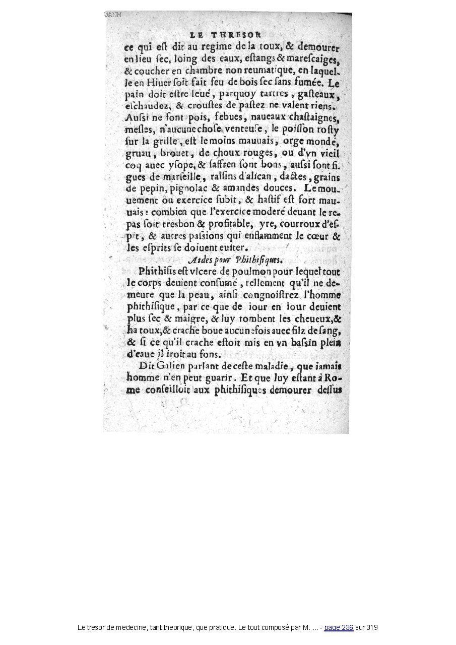 1560 - Pierre et Jan Moine - Trésor de médecine - Université Paris Cité