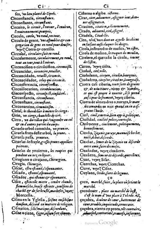 1616 - Veuve Marc Orry - Trésor des deux langues espagnole et française (Première et Seconde parties) - BM Lyon