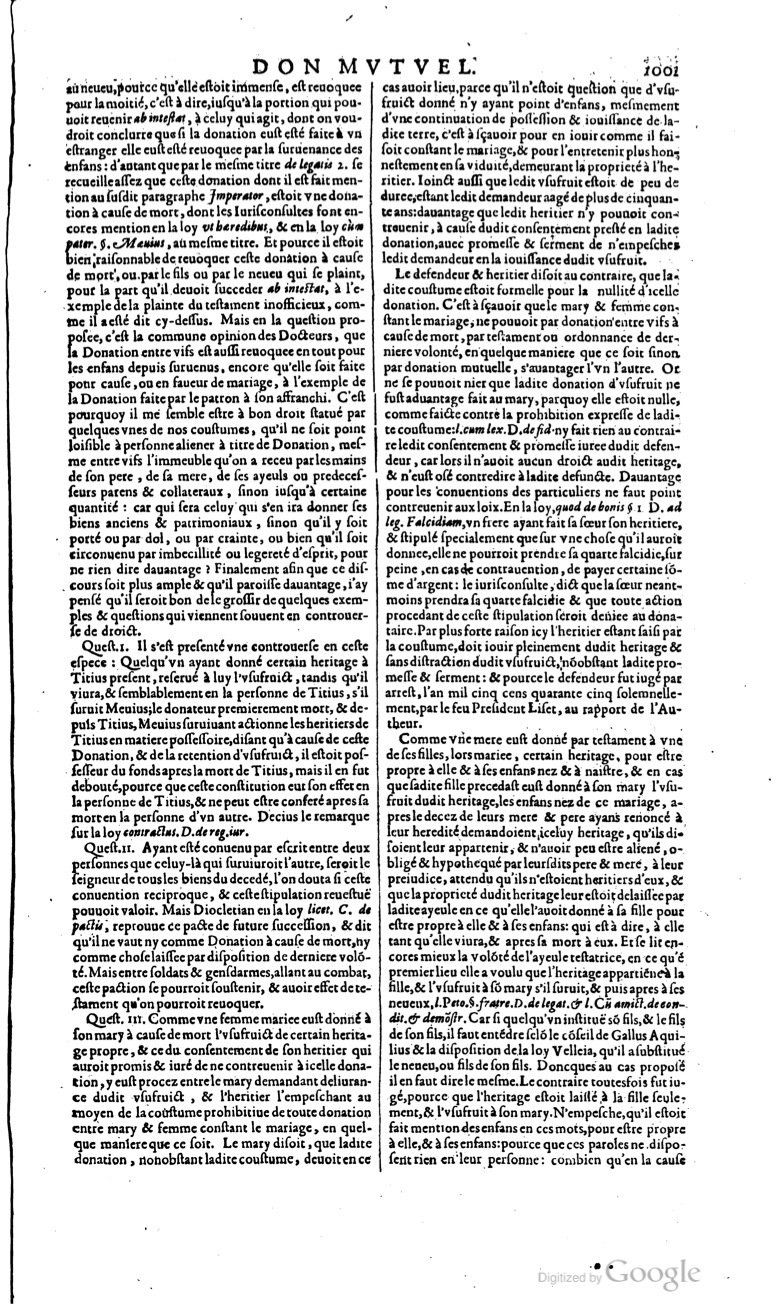 1629 - Veuve Nicolas Buon - Trésor du droit français (29620 T. 1) - BM Lyon