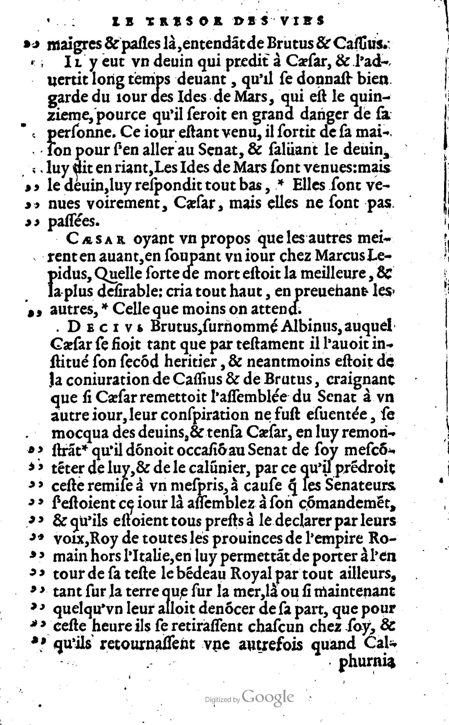 1568 - Willem Silvius - Trésor des vies de Plutarque - Anvers Plantin-Moretus