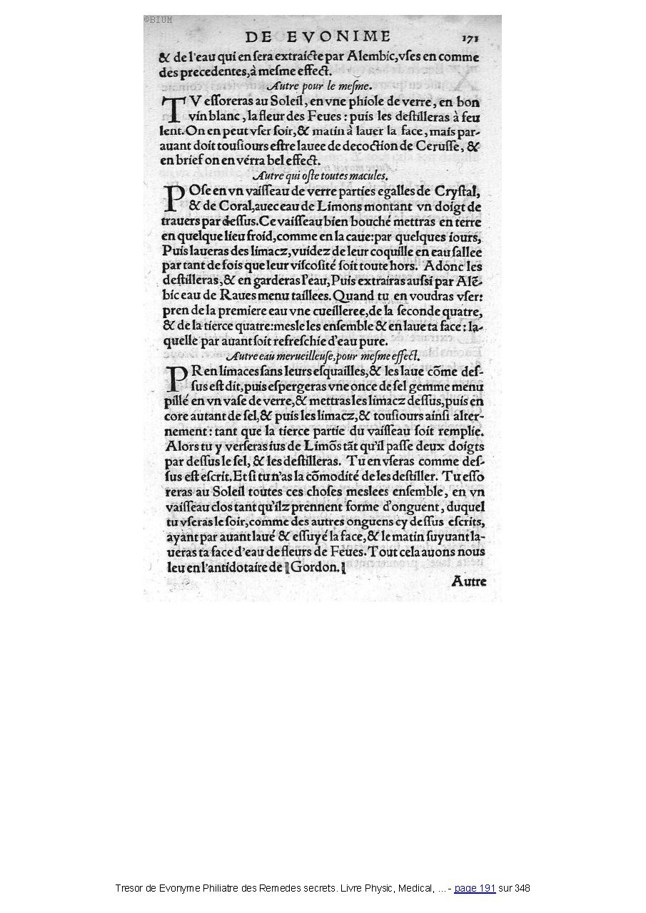 1555 - Balthazar Arnoullet - Trésor d’Évonyme Philiatre - Université Paris Cité
