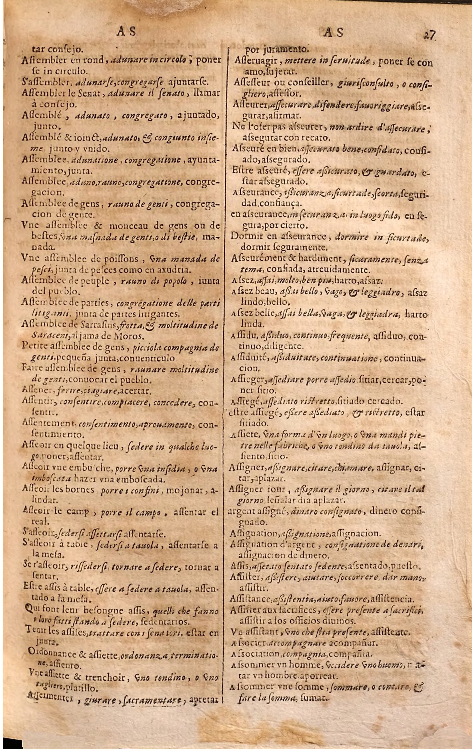 1627 - Jacques Crespin - Trésor des trois langues (Seconde partie) - Regensburg