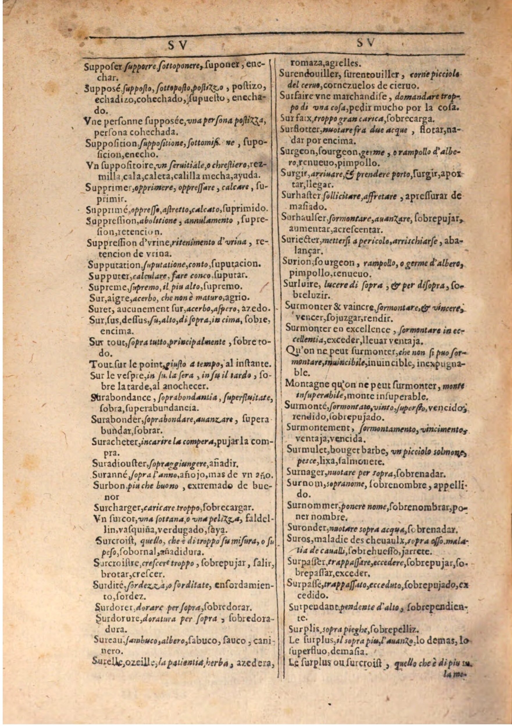 1609 - Philippe Albert et Alexandre Pernet - Trésor des trois langues française, italienne et espagnole (Seconde partie) - BSB Munich 1609 - Philippe Albert et Alexandre Pernet - Trésor des trois langues française, italienne et espagnole (Seconde partie) - BSB Munich