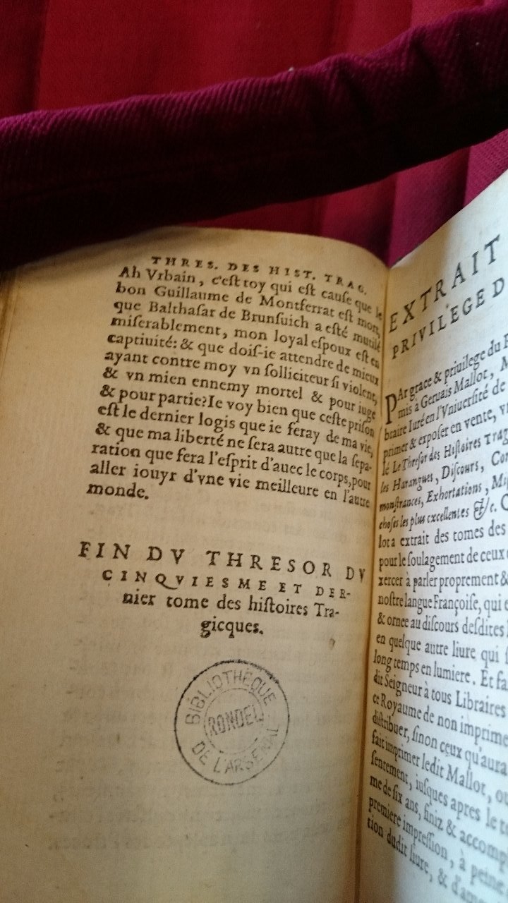 1581 - Pierre Le Voirier et Gervais Mallot - Trésor des histoires tragiques - BnF Richelieu