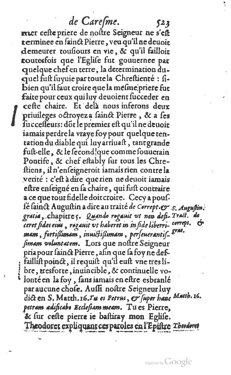 1607 - Nicolas Du Fossé - Trésor quadragésimal - T 01 - BM Lyon