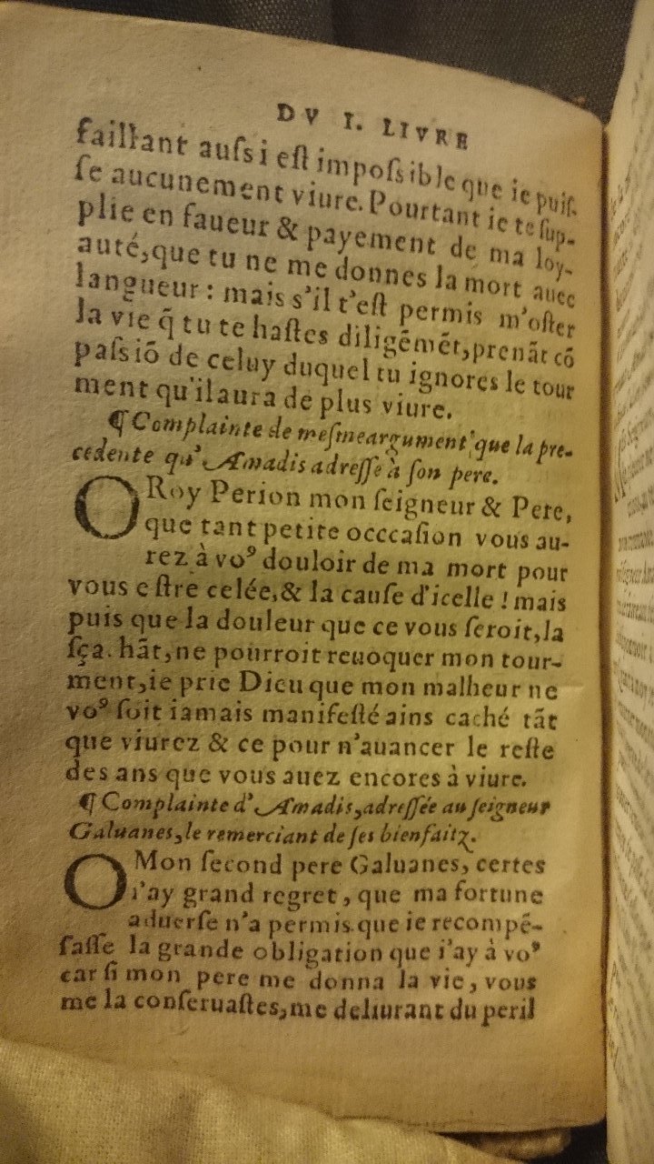 1563 - Jacques Kerver et Jean Ruelle - Trésor des Amadis - British Library