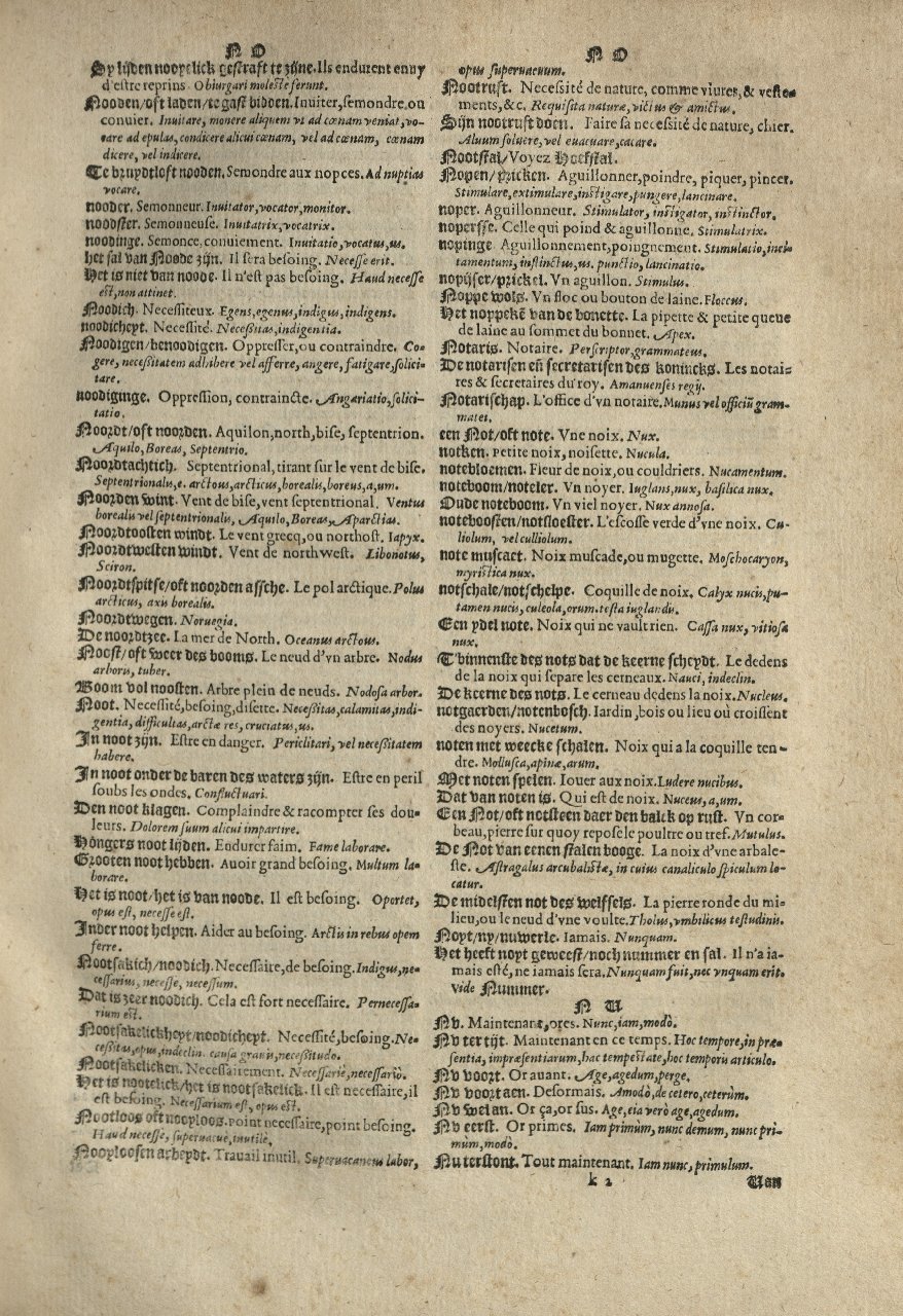1573 - Christophe Plantin - Trésor du langage bas-allemand - Greifswald