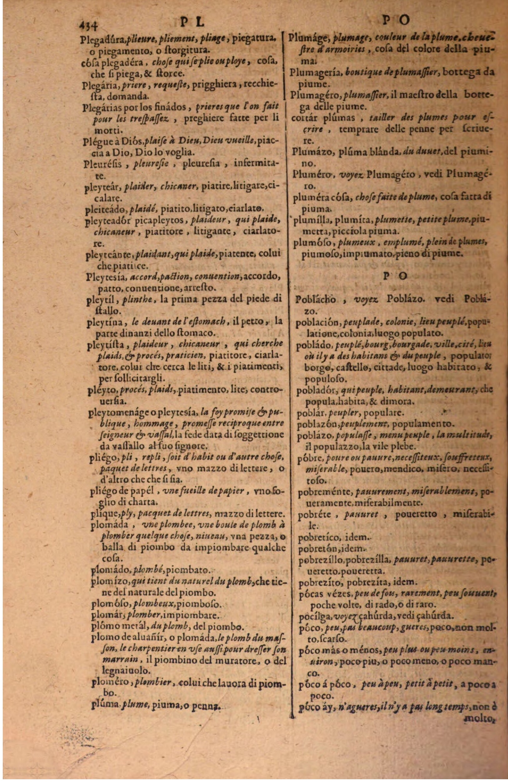 1606 - Samuel Crespin - Thresor des trois langues, francoise, italiene et espagnolle - BSB Munich 1606 - Samuel Crespin - Thresor des trois langues, francoise, italiene et espagnolle - BSB Munich