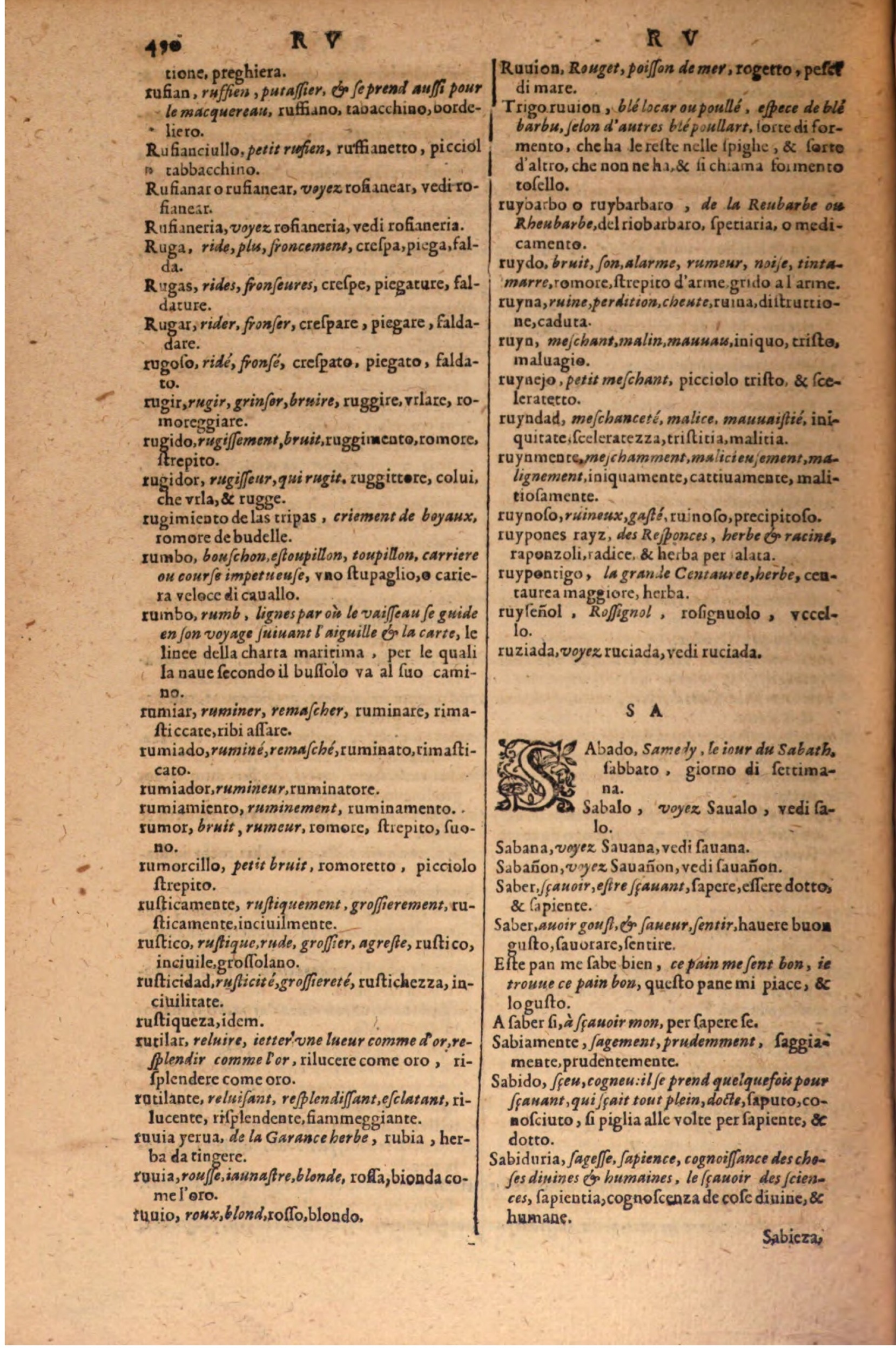 1606 - Samuel Crespin - Thresor des trois langues, francoise, italiene et espagnolle - BSB Munich
