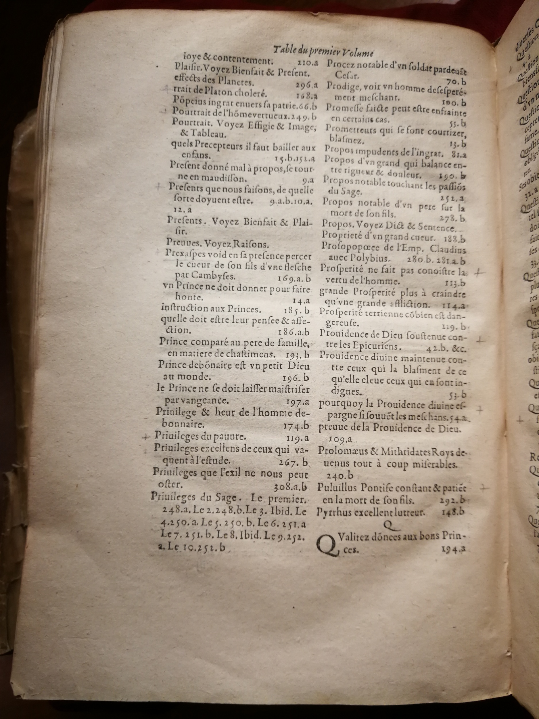 1595 - Jean Houzé - Œuvres morales et mêlées de Sénèque, Trésor de philosophie morale - T. 1 - BnF