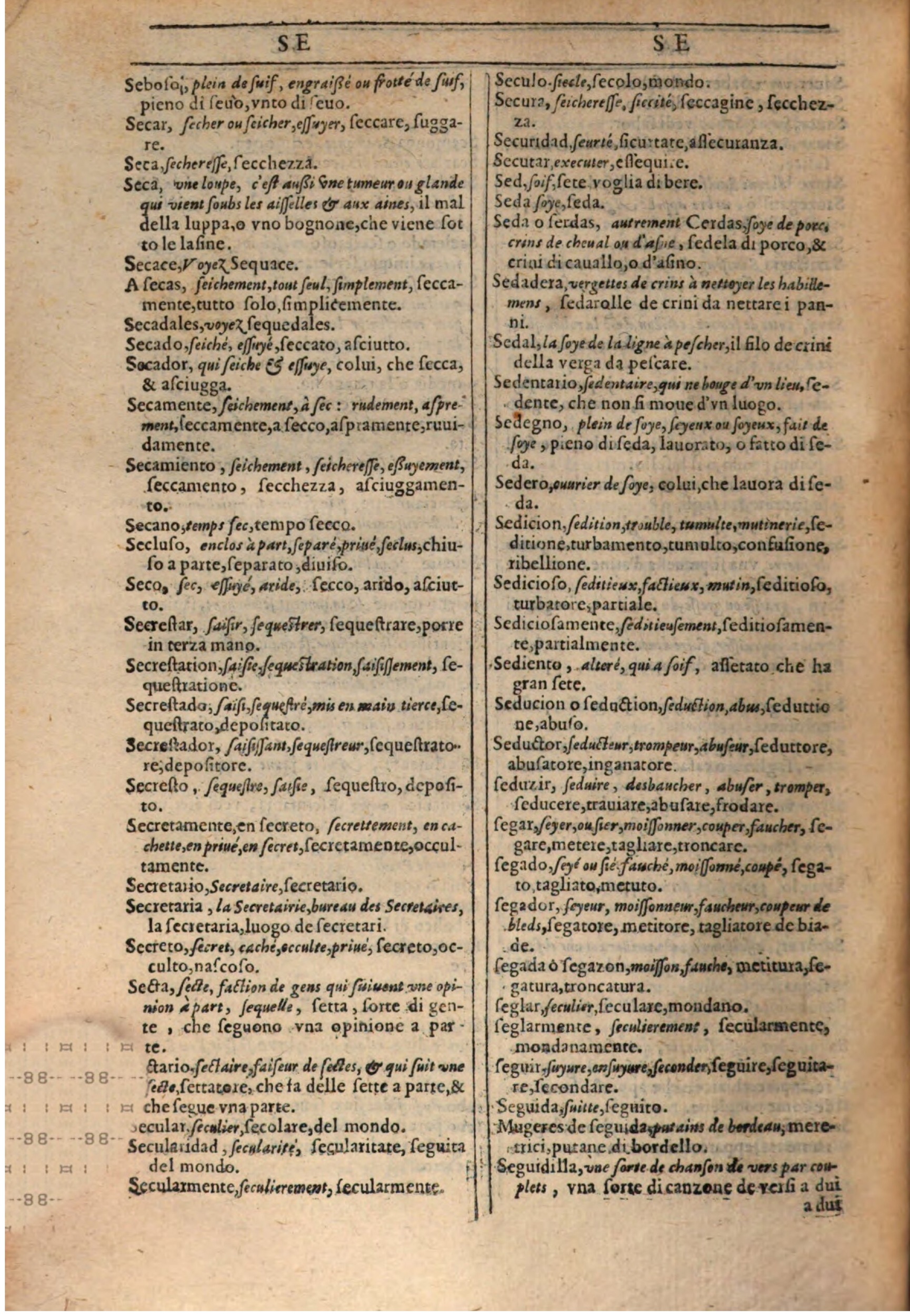 1609 - Philippe Albert et Alexandre Pernet - Trésor des trois langues française, italienne et espagnole (Première partie) - BSB Munich 1609 - Philippe Albert et Alexandre Pernet - Trésor des trois langues française, italienne et espagnole (Première partie) - BSB Munich