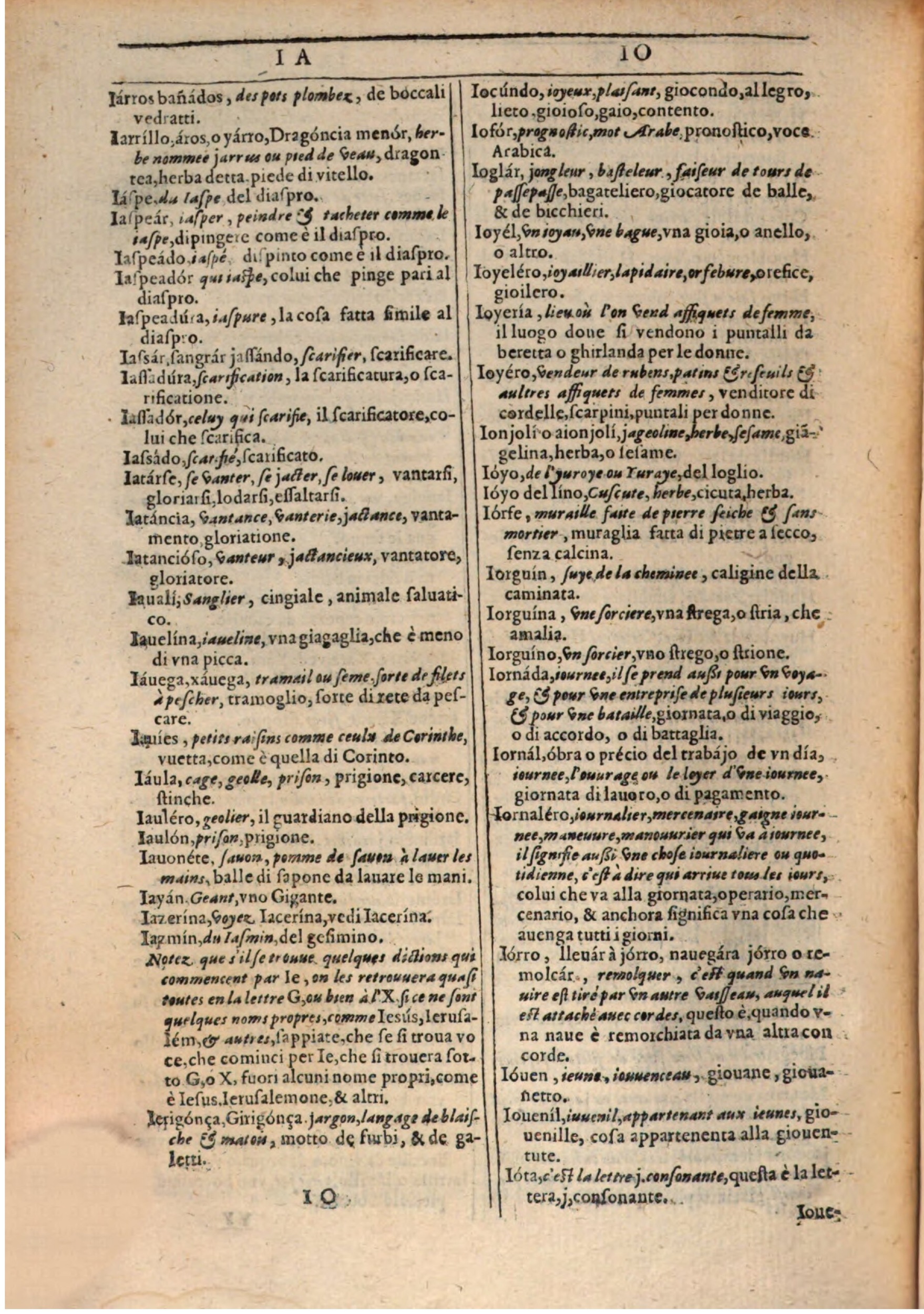 1609 - Philippe Albert et Alexandre Pernet - Trésor des trois langues française, italienne et espagnole (Première partie) - BSB Munich 1609 - Philippe Albert et Alexandre Pernet - Trésor des trois langues française, italienne et espagnole (Première partie) - BSB Munich