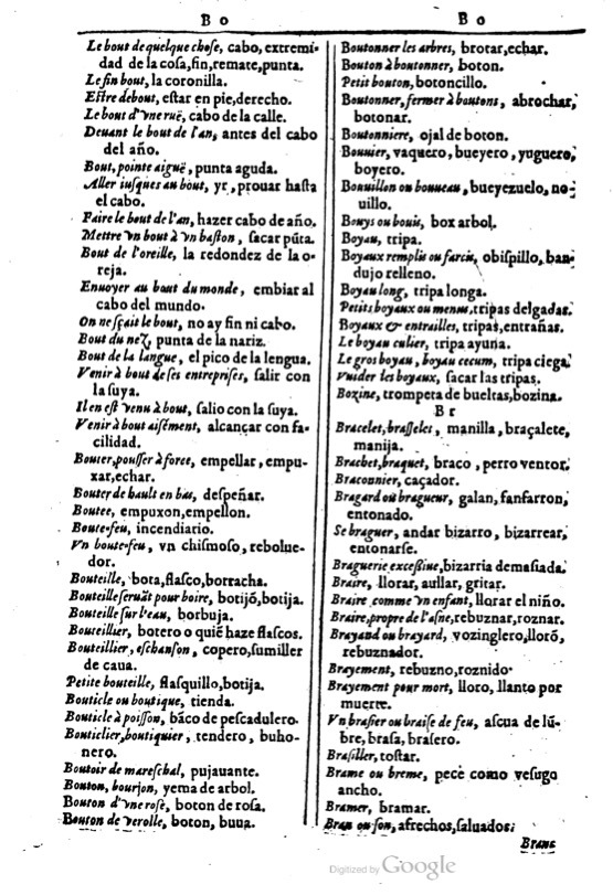 1616 - Veuve Marc Orry - Trésor des deux langues espagnole et française (Première et Seconde parties) - BM Lyon