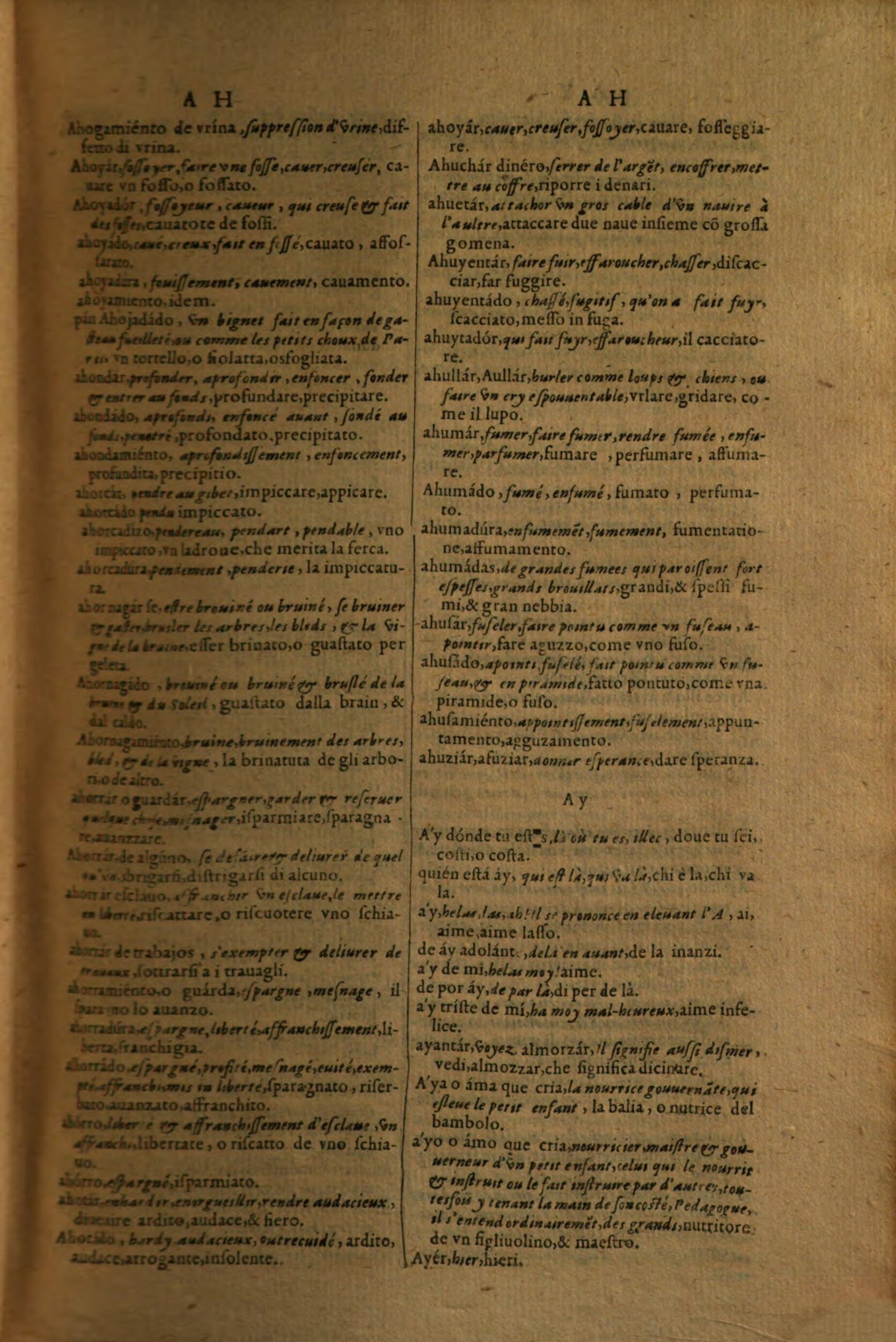 1617 - Samuel Crespin - Trésor des trois langues espagnole, française et italienne (Première partie) - Regensburg